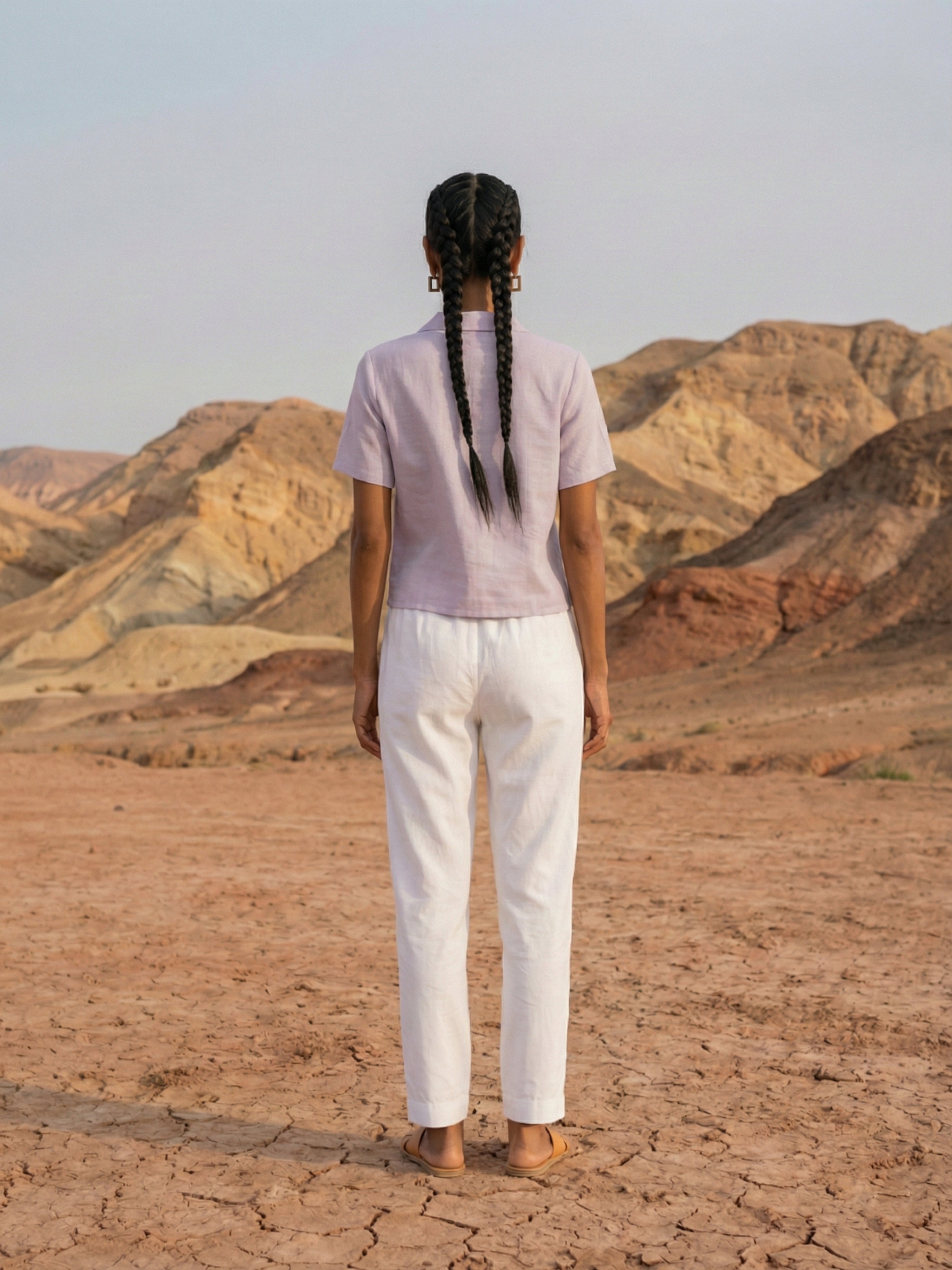 White Rayon Modal Pencil Fit Women’s Bottom