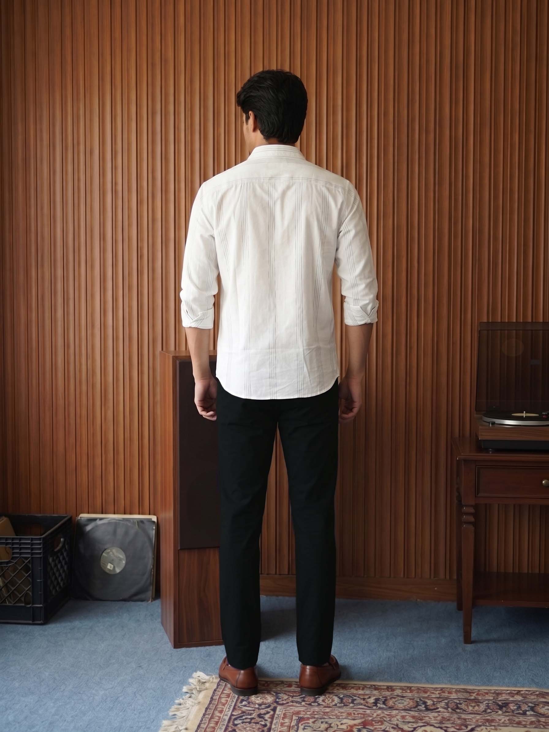 Men's Cotton White Relaxed Fit Shirt