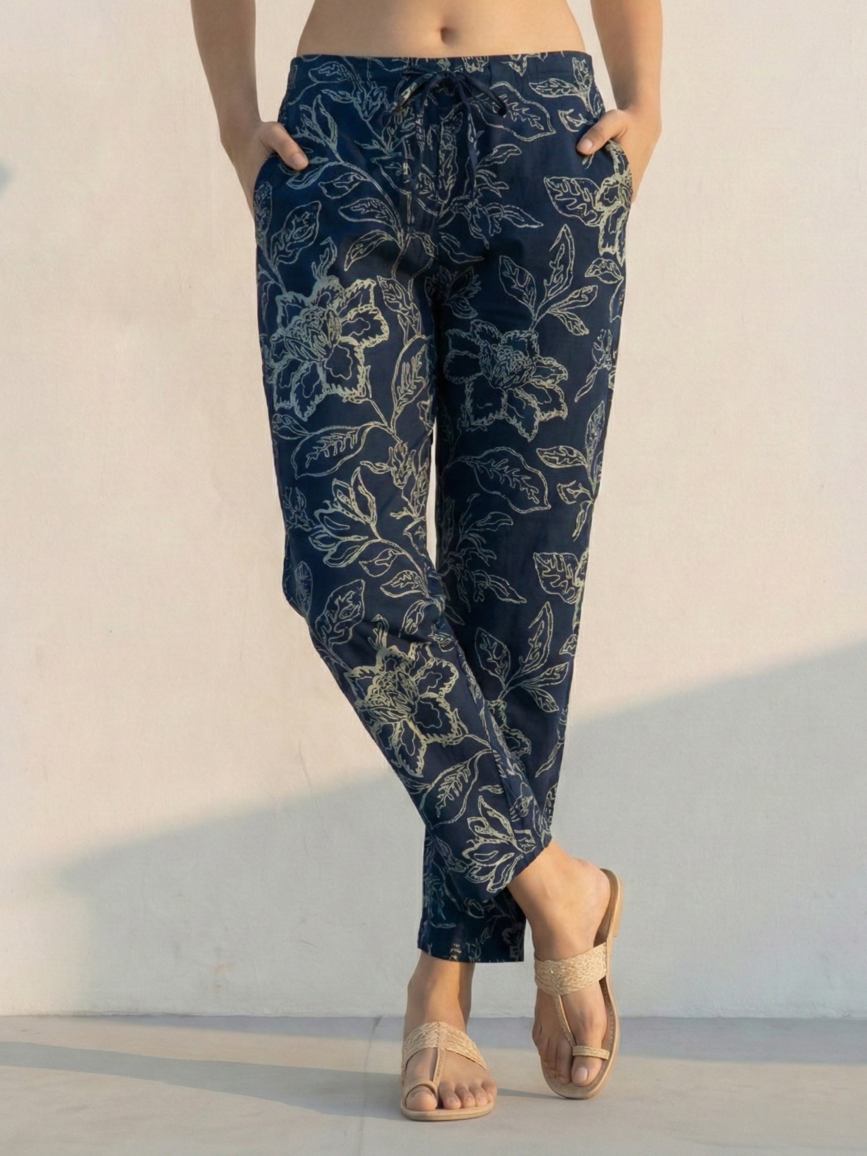 Indigo Shade Aline Fit Printed Kurti Set