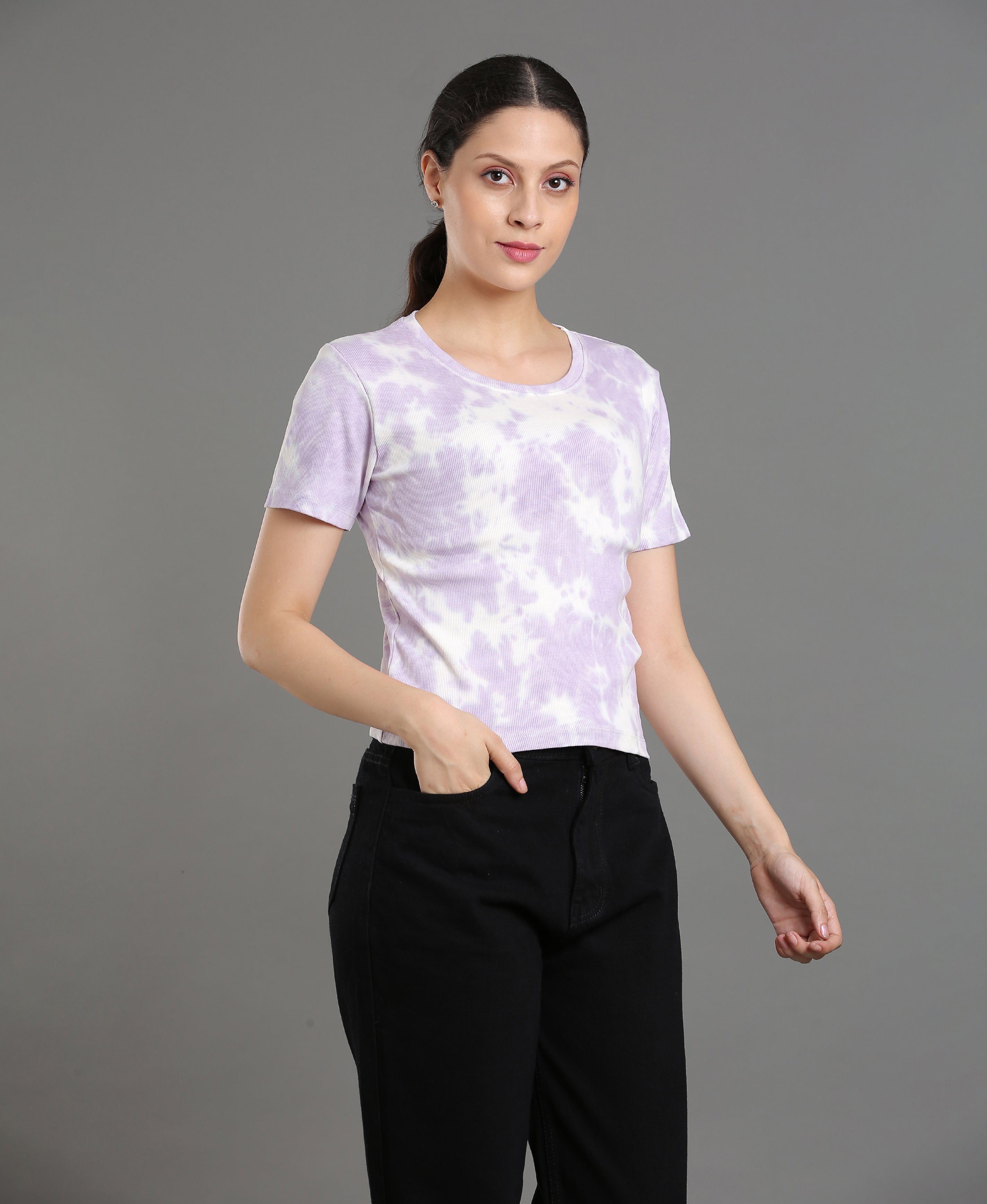 Amethyst Rib Knit Tee