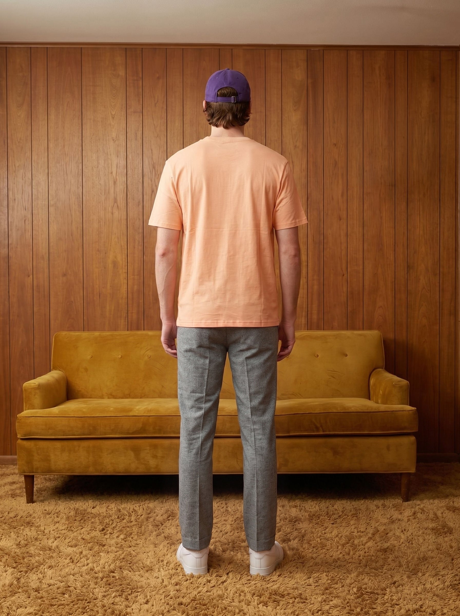 Men's Jersey 180 Gsm Light Orange Regular Fit T Shirt
