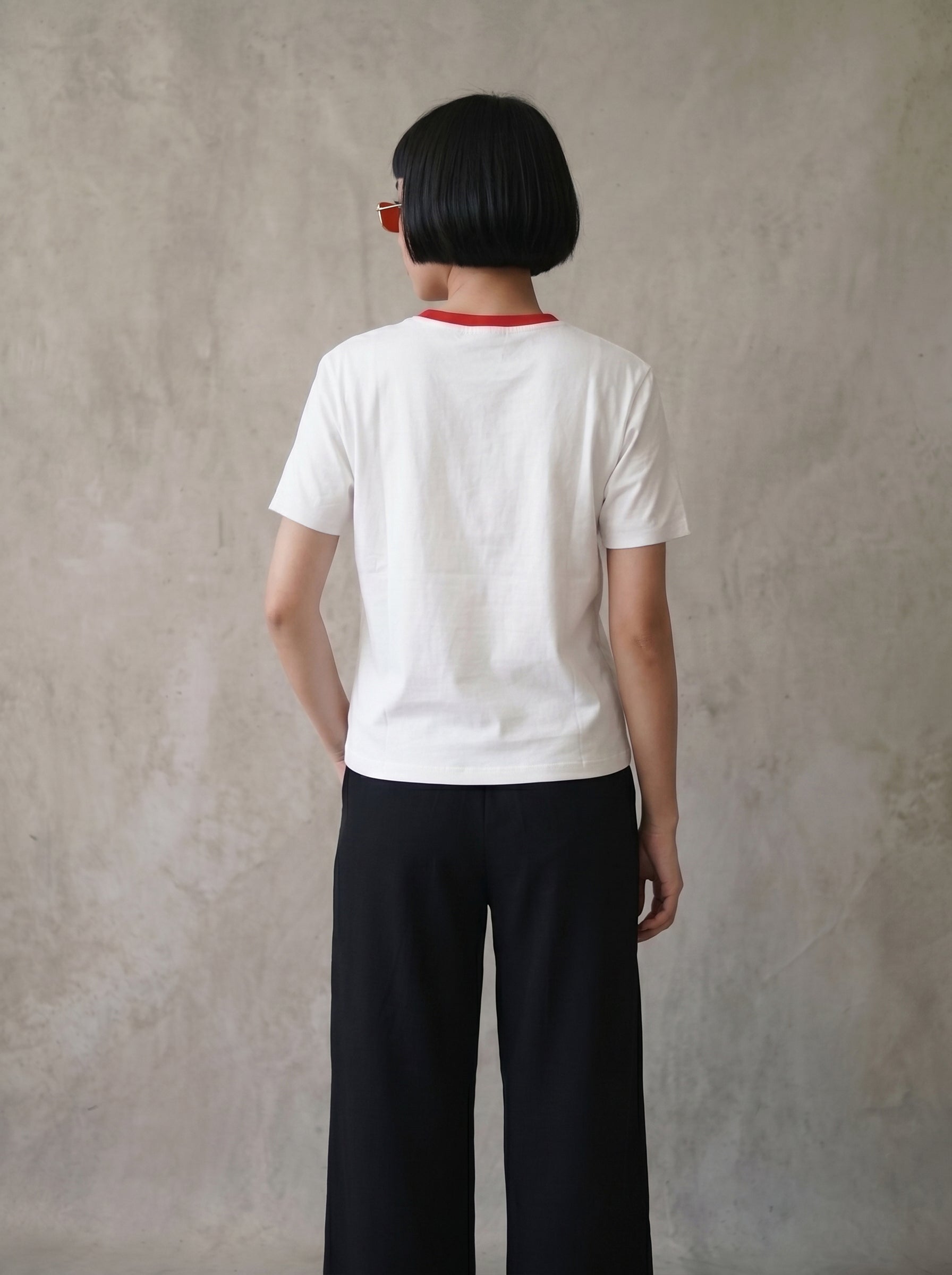 Women's Cotton Cherry Print Oversized Fit T Shirt