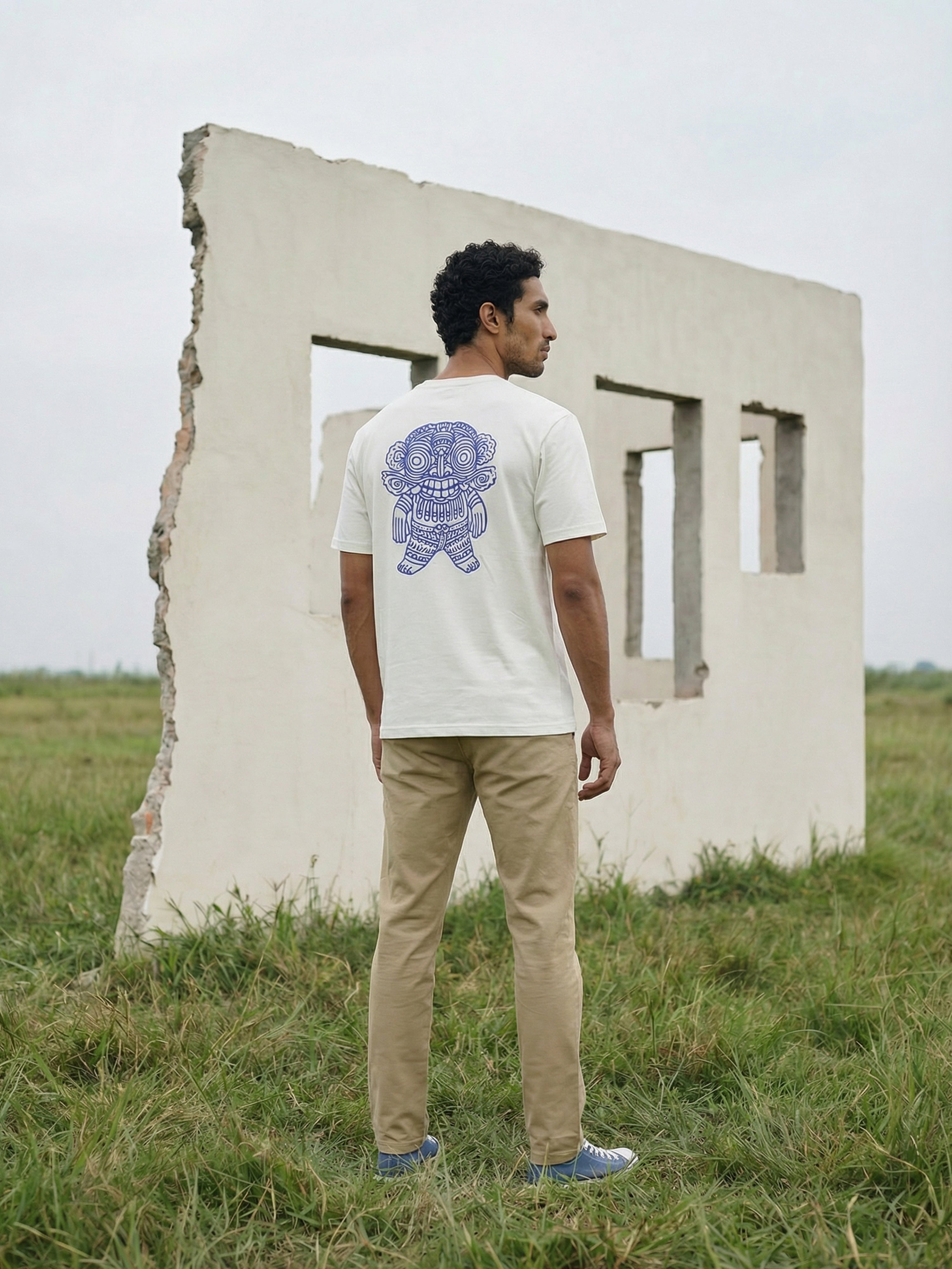 The Oversized Mens T Shirt | Off White 220 Gsm-100% Cotton Single Jersey