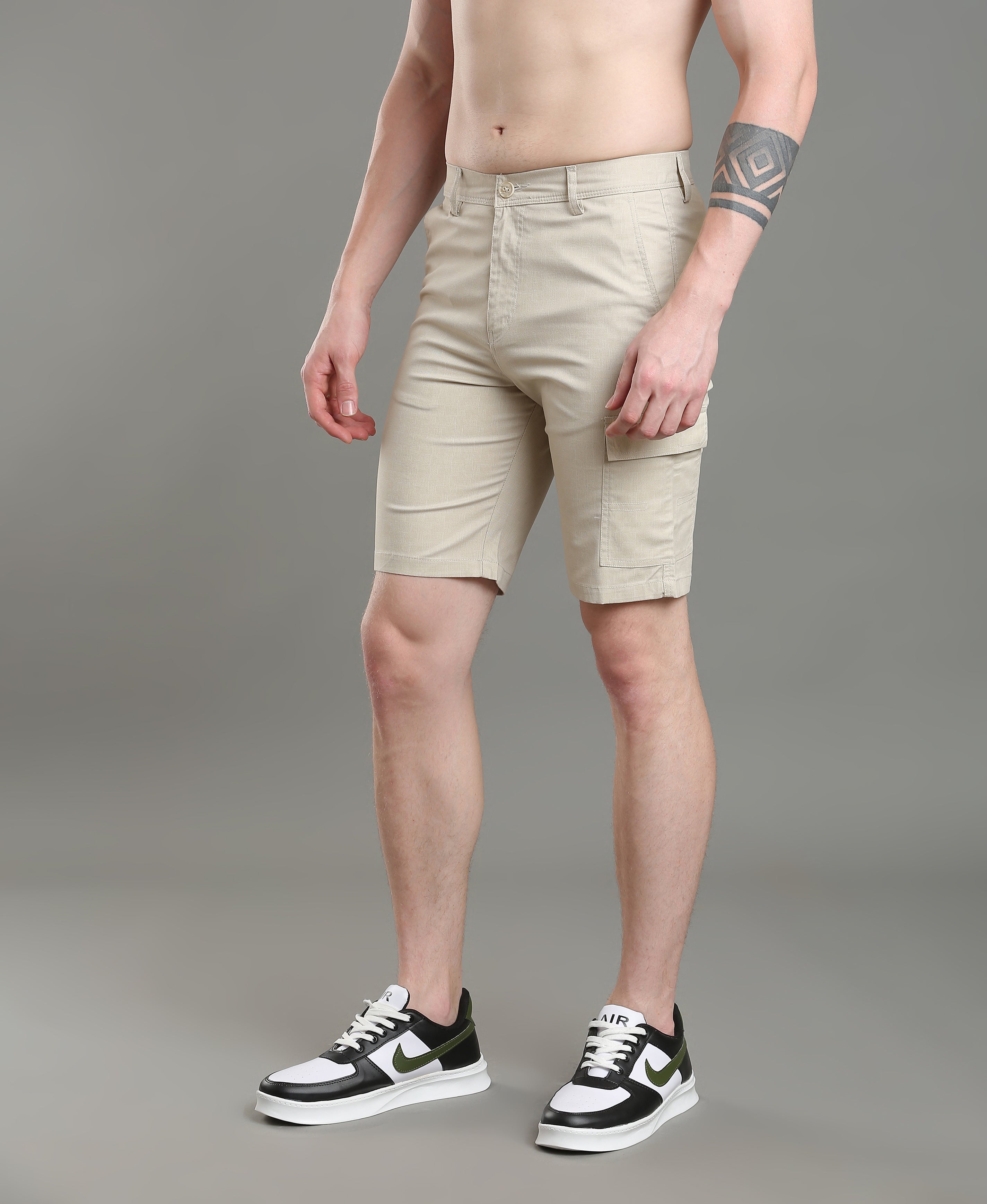 Almond Dune Twill Shorts