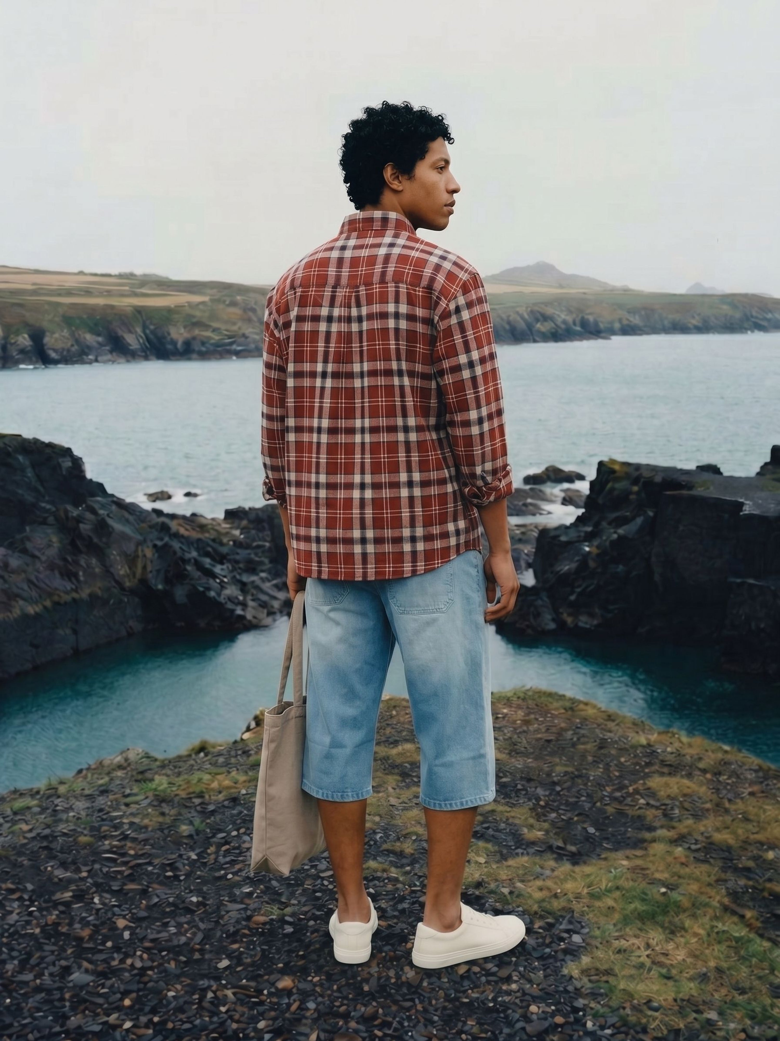 Men's  Rust Oversized Fit Shirt