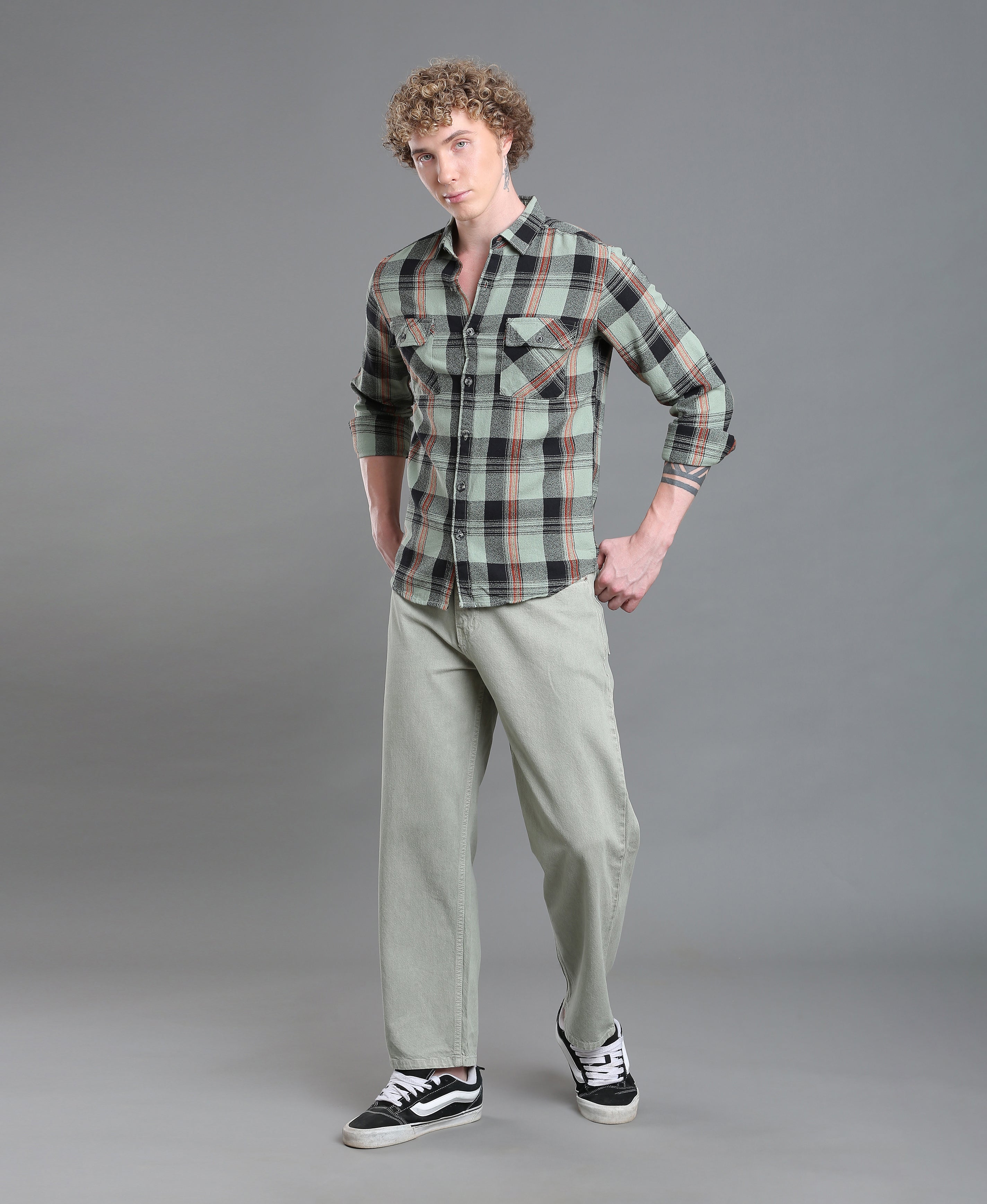 Forest Check Slim Shirt