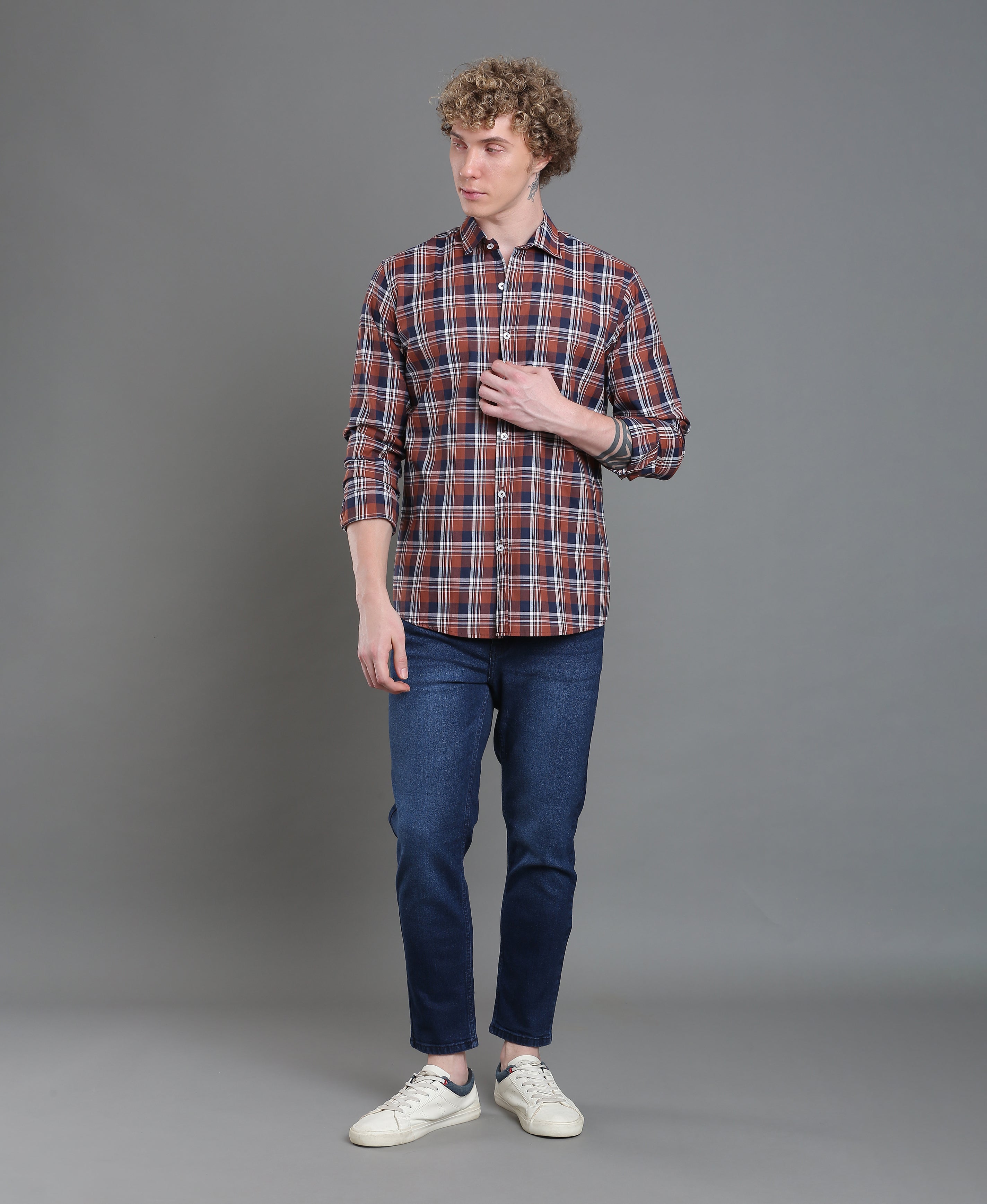 Copper Check Tailored Shirt