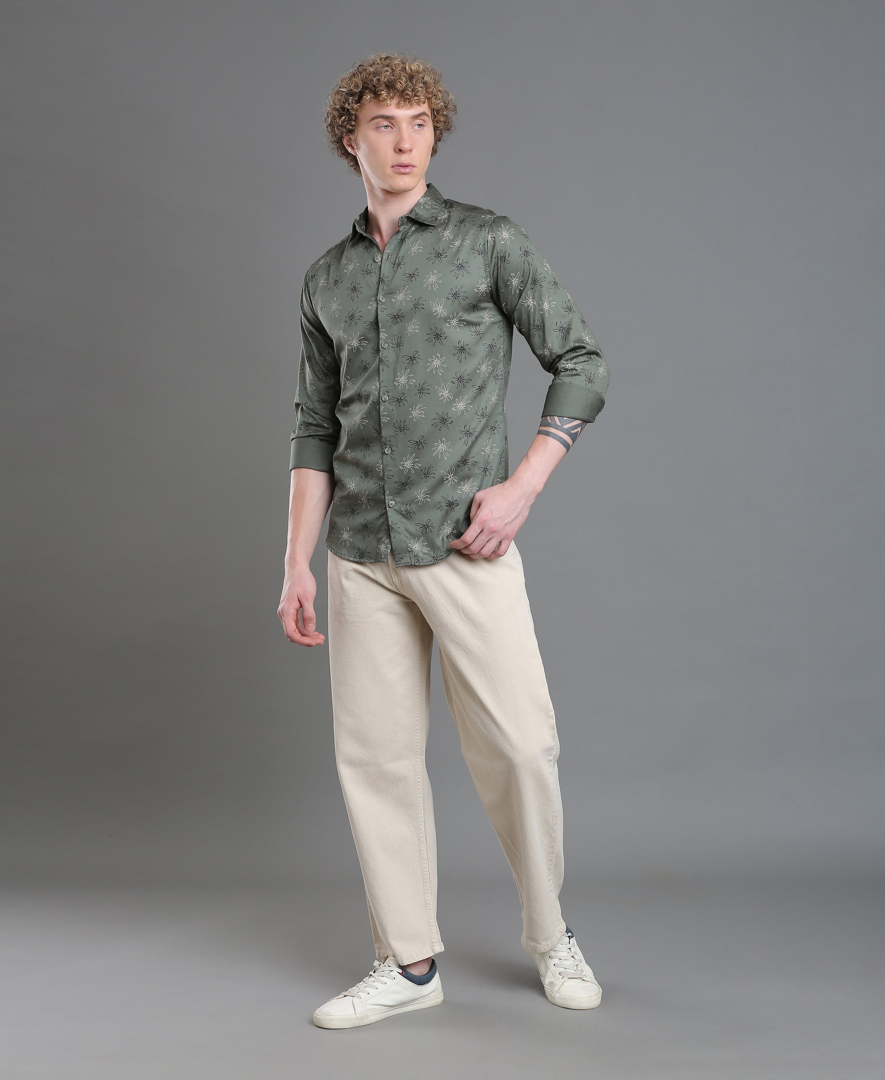 Forest Print Slim Shirt