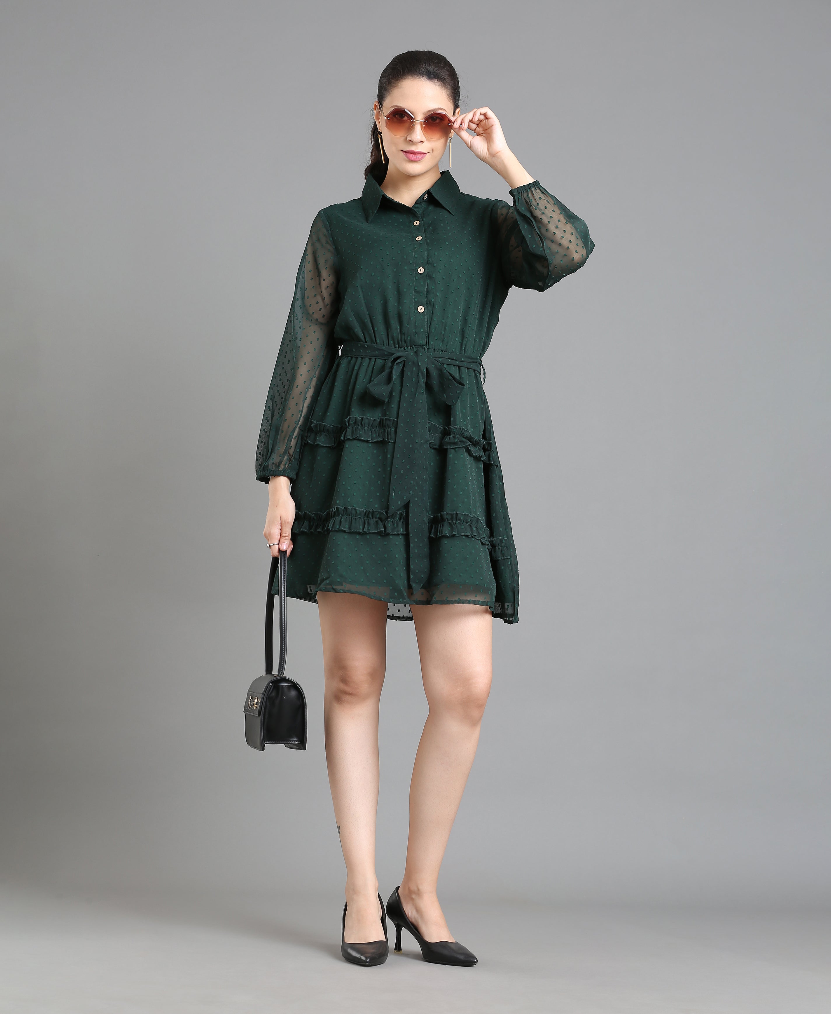 Emerald Layers Short Dress