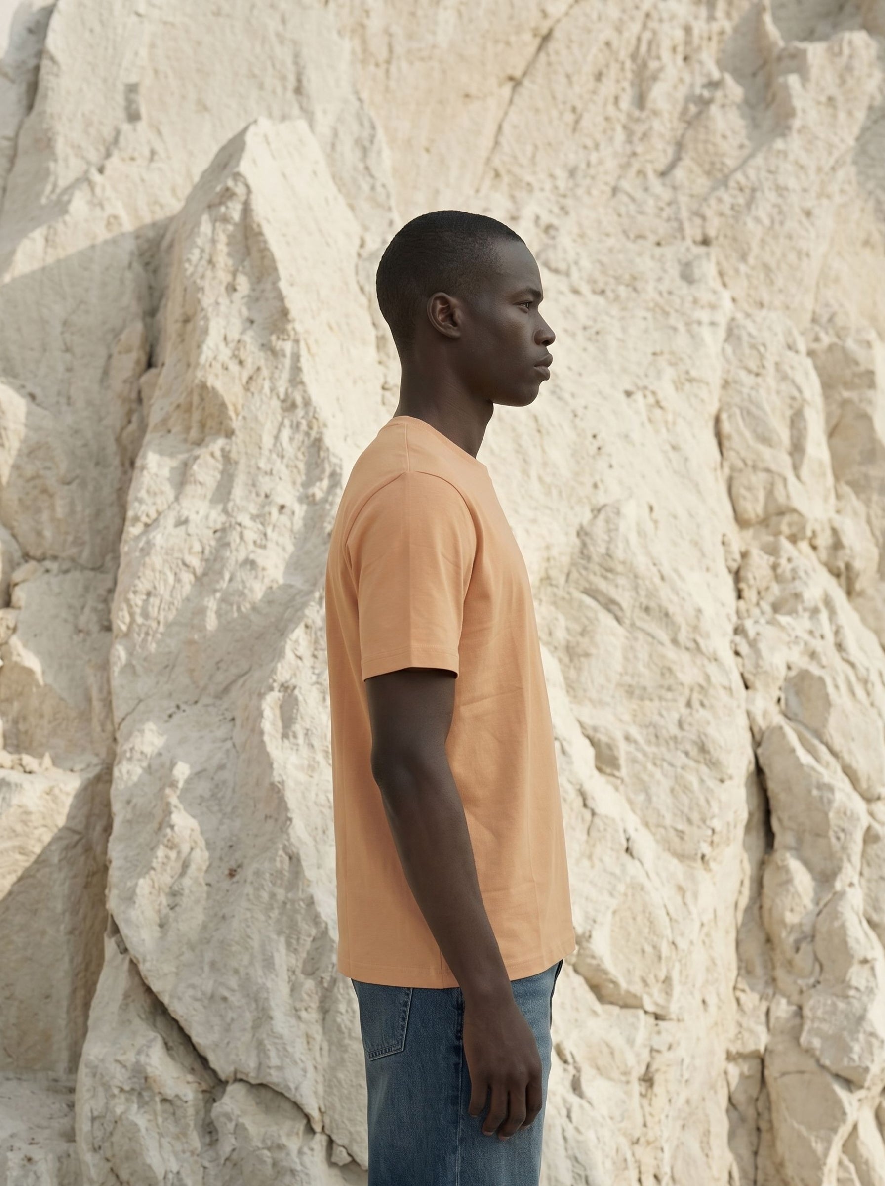 Men's S/J 200Gsm Brown Relaxed Fit T Shirt