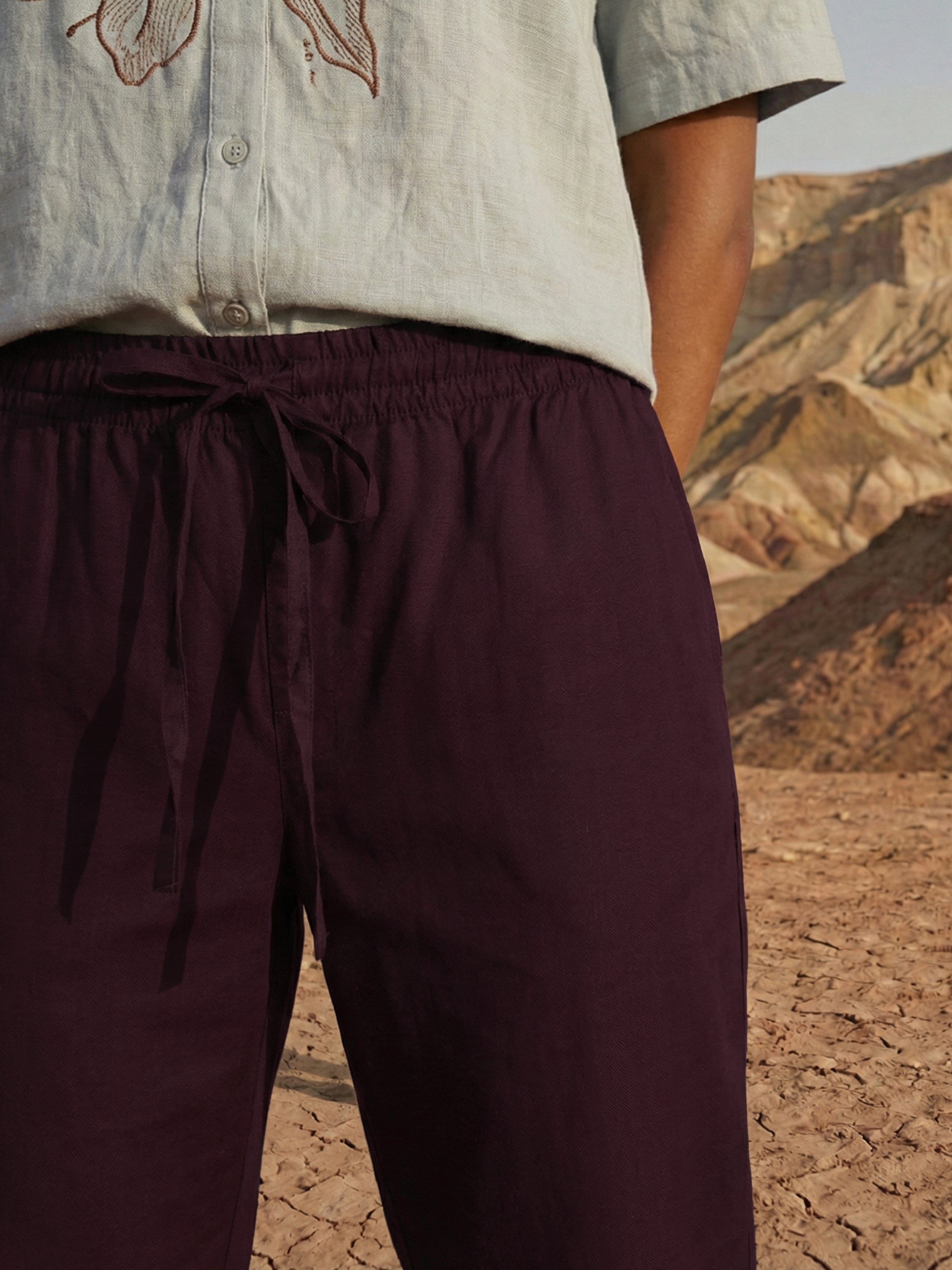 Wine Rayon Modal Pencil Fit Women’s Bottom