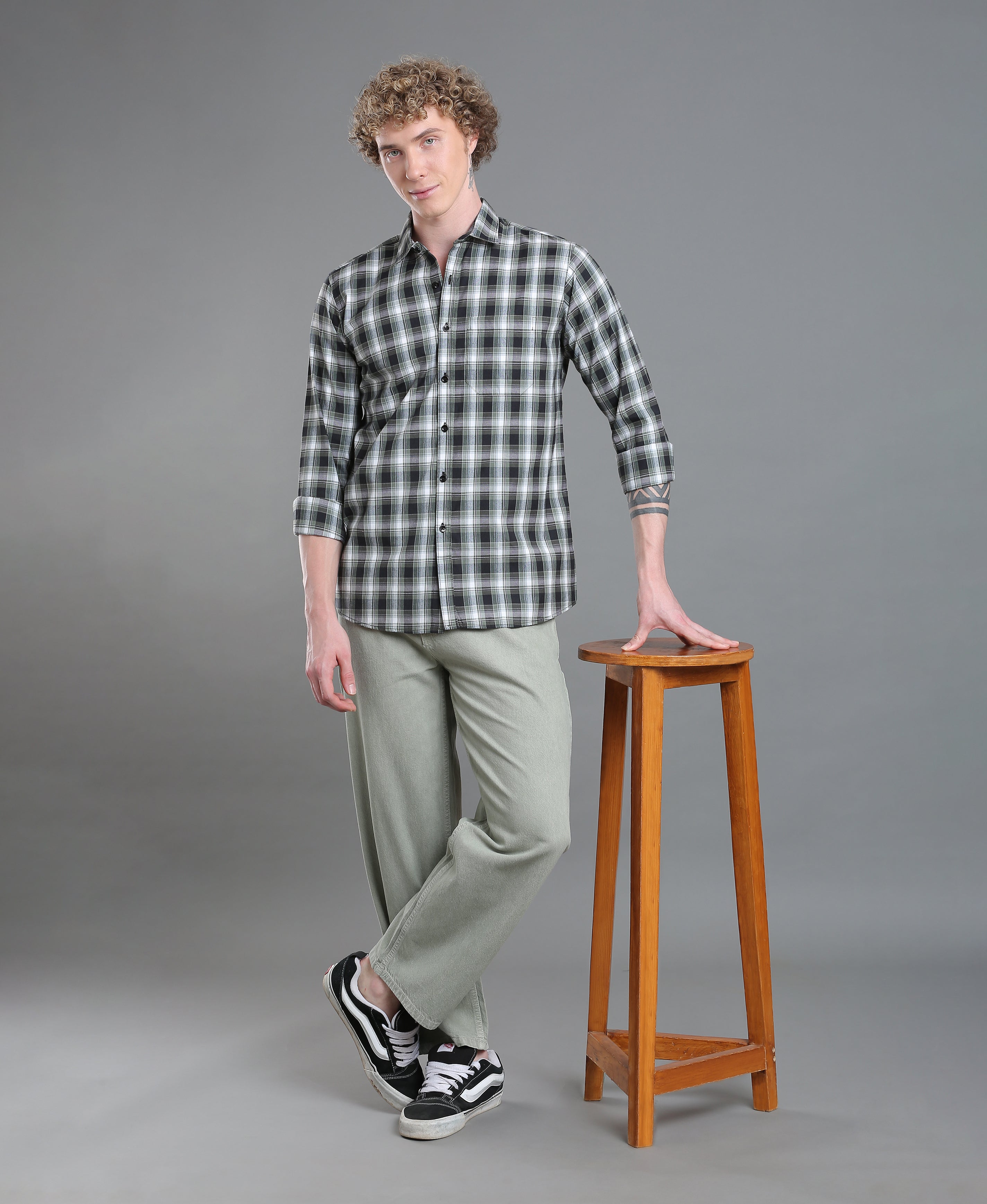 Moss Check Tailored Shirt
