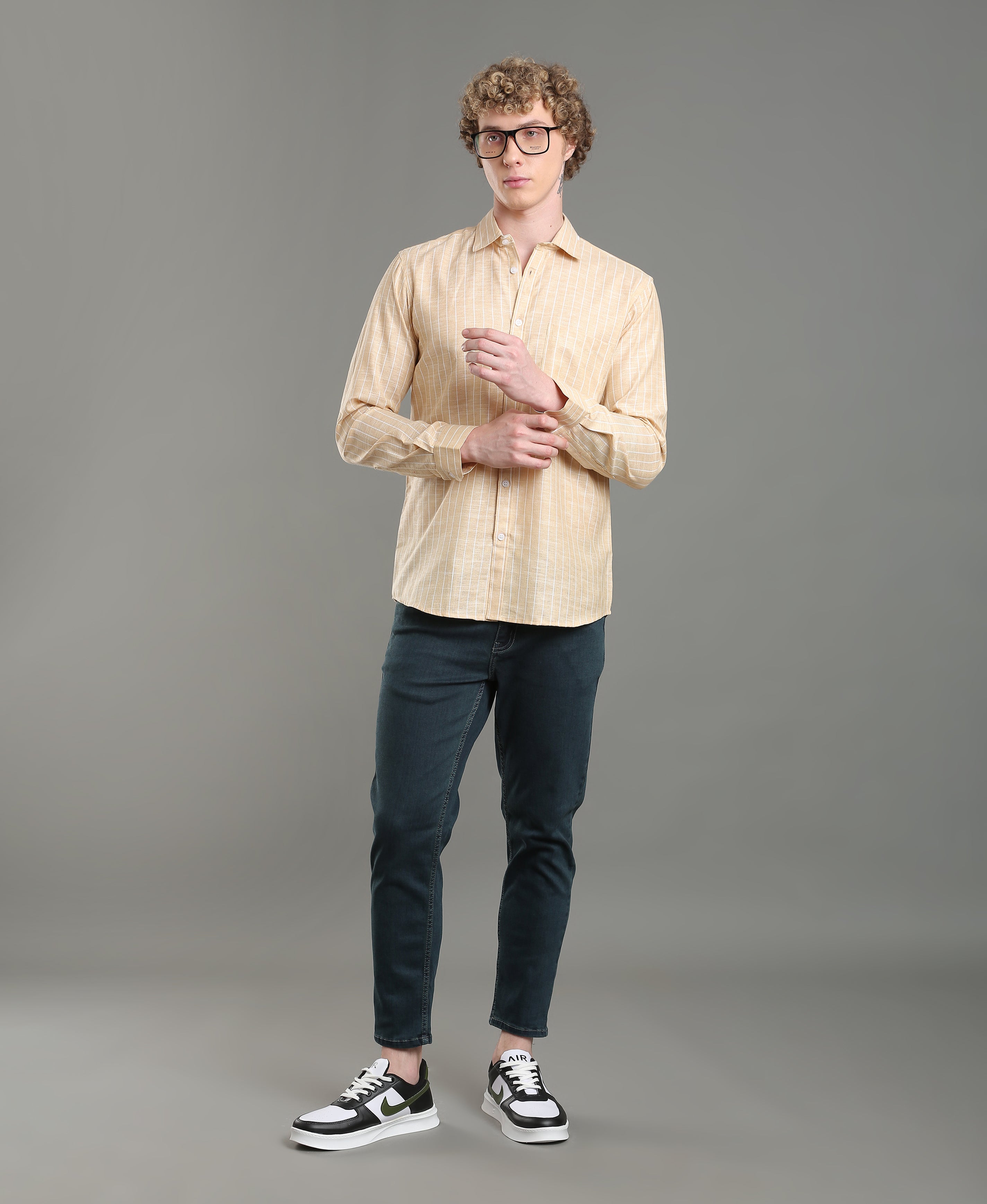 Sand Stripe Tailored Shirt