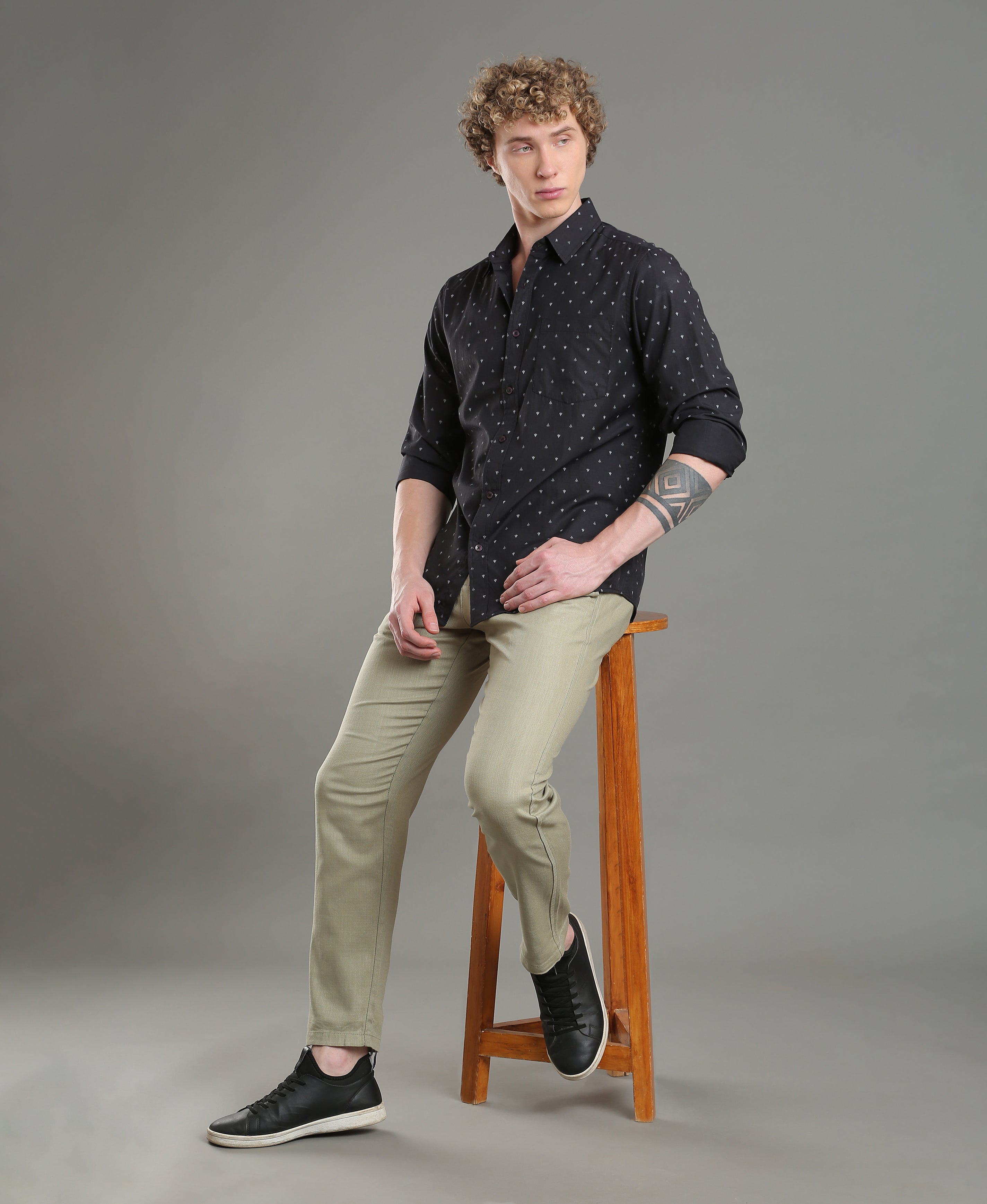 Walnut Print Tailored Shirt