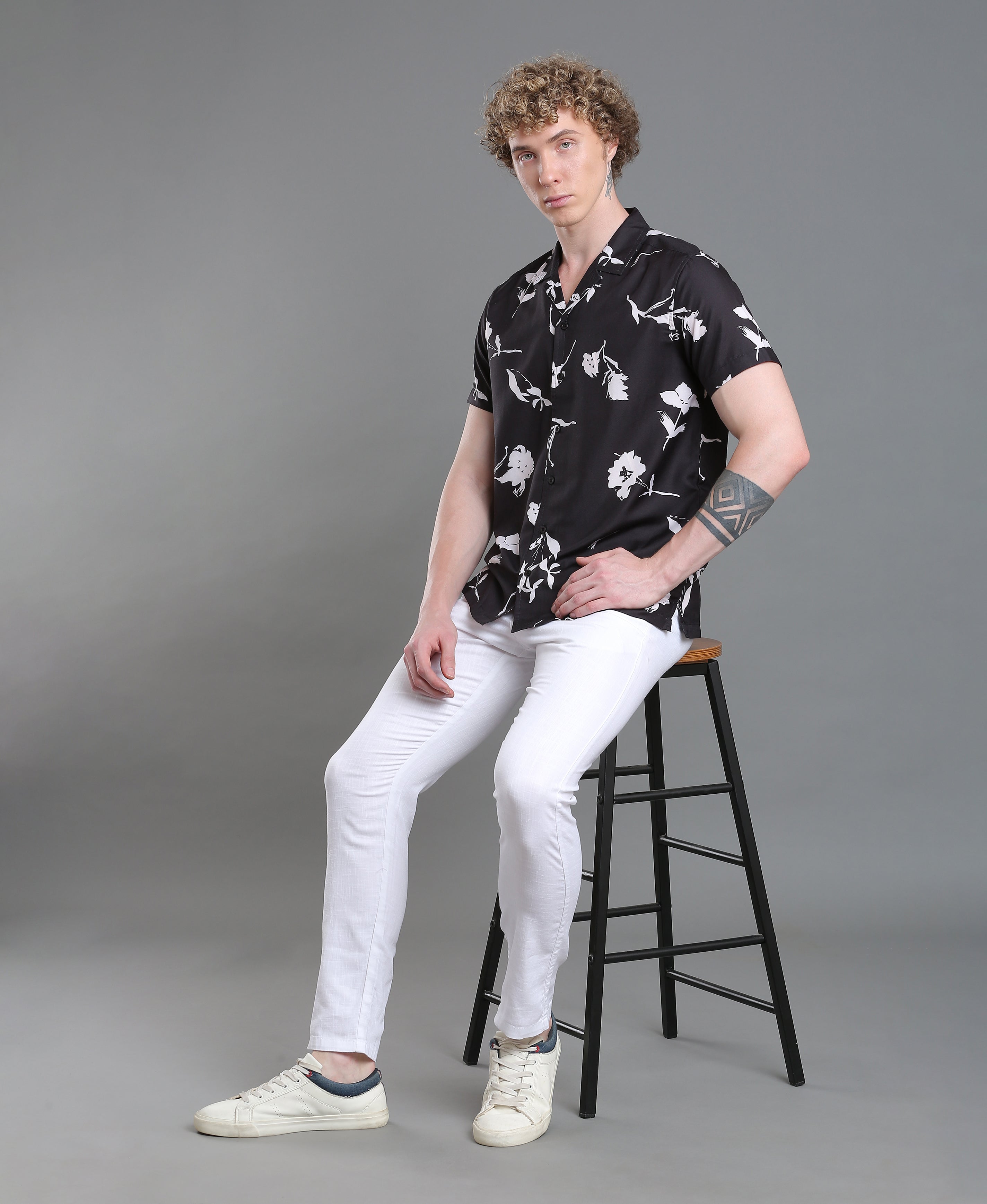 Onyx Cuban Print Shirt