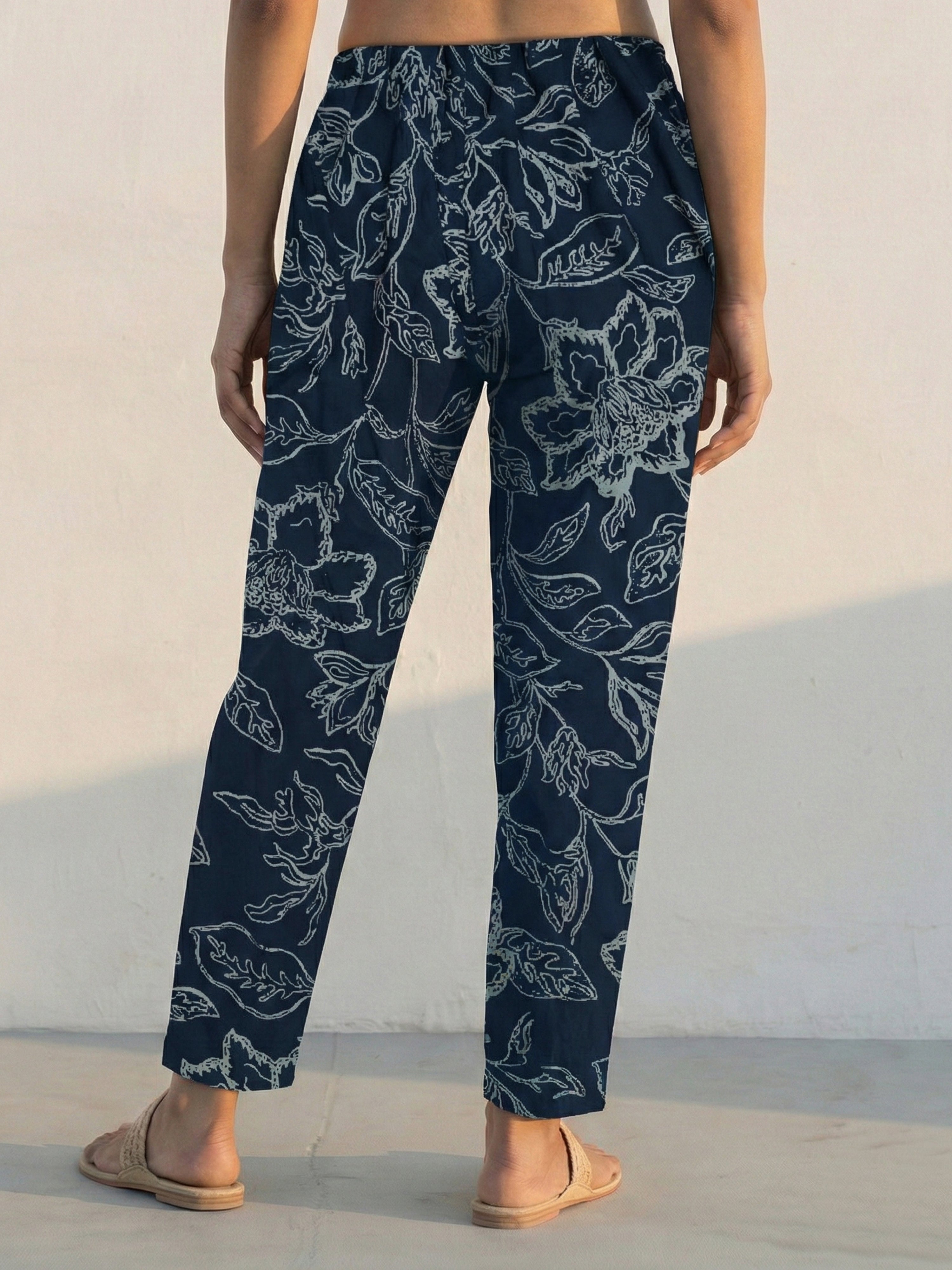 Indigo Shade Aline Fit Printed Kurti Set