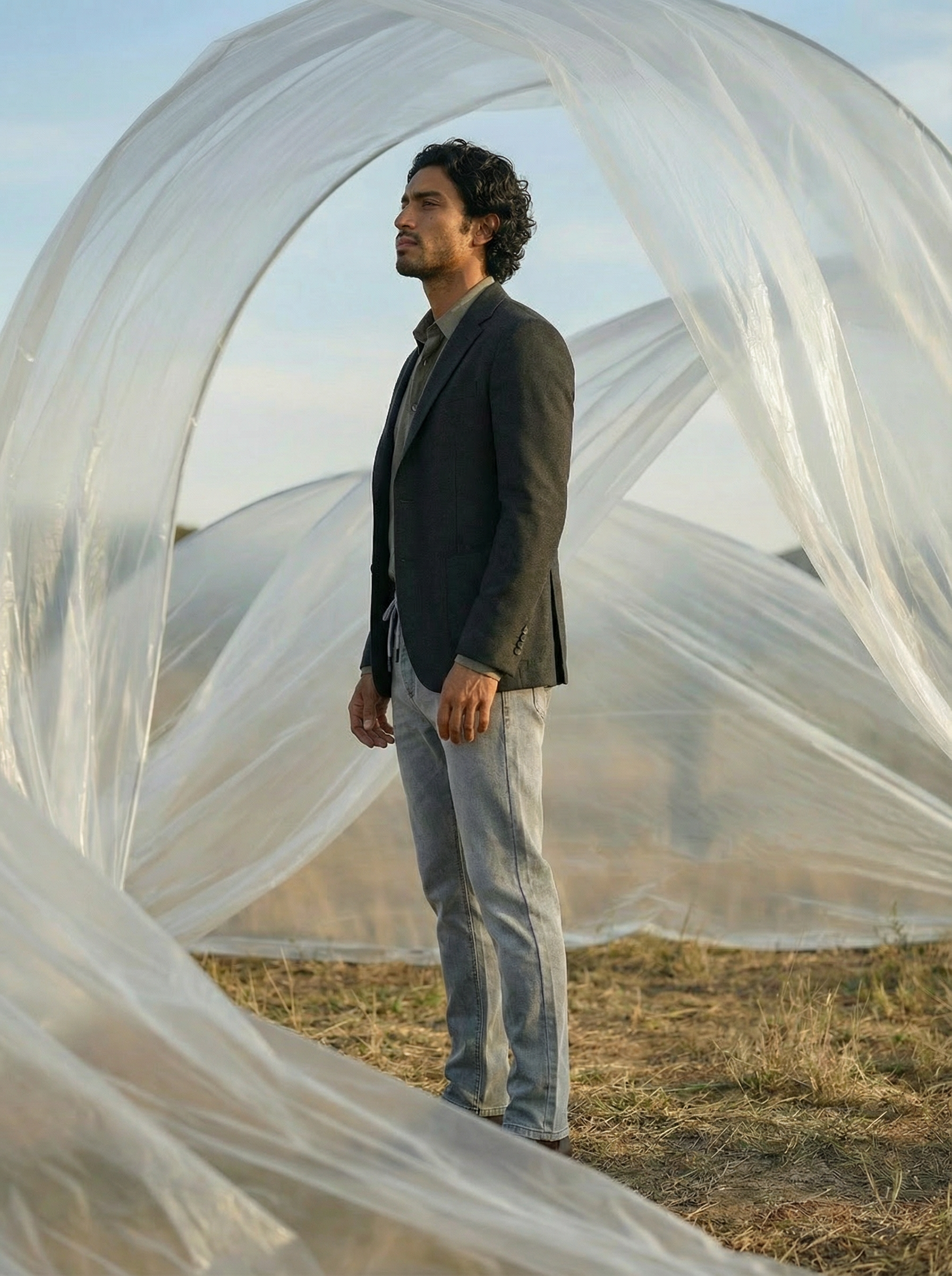 Premium Denim Jogger Fit Light Grey