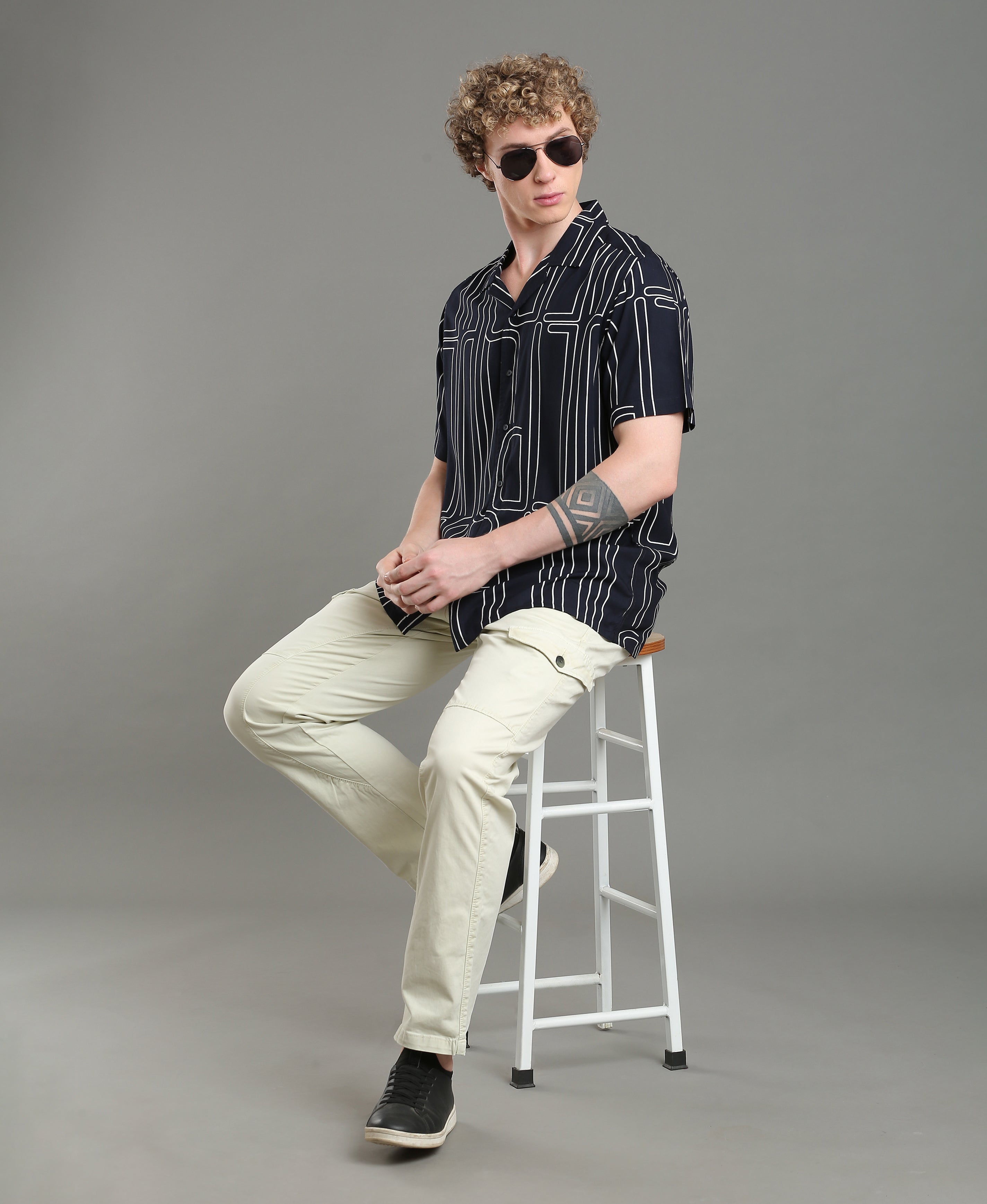 Island Glow Cuban Collar Shirt