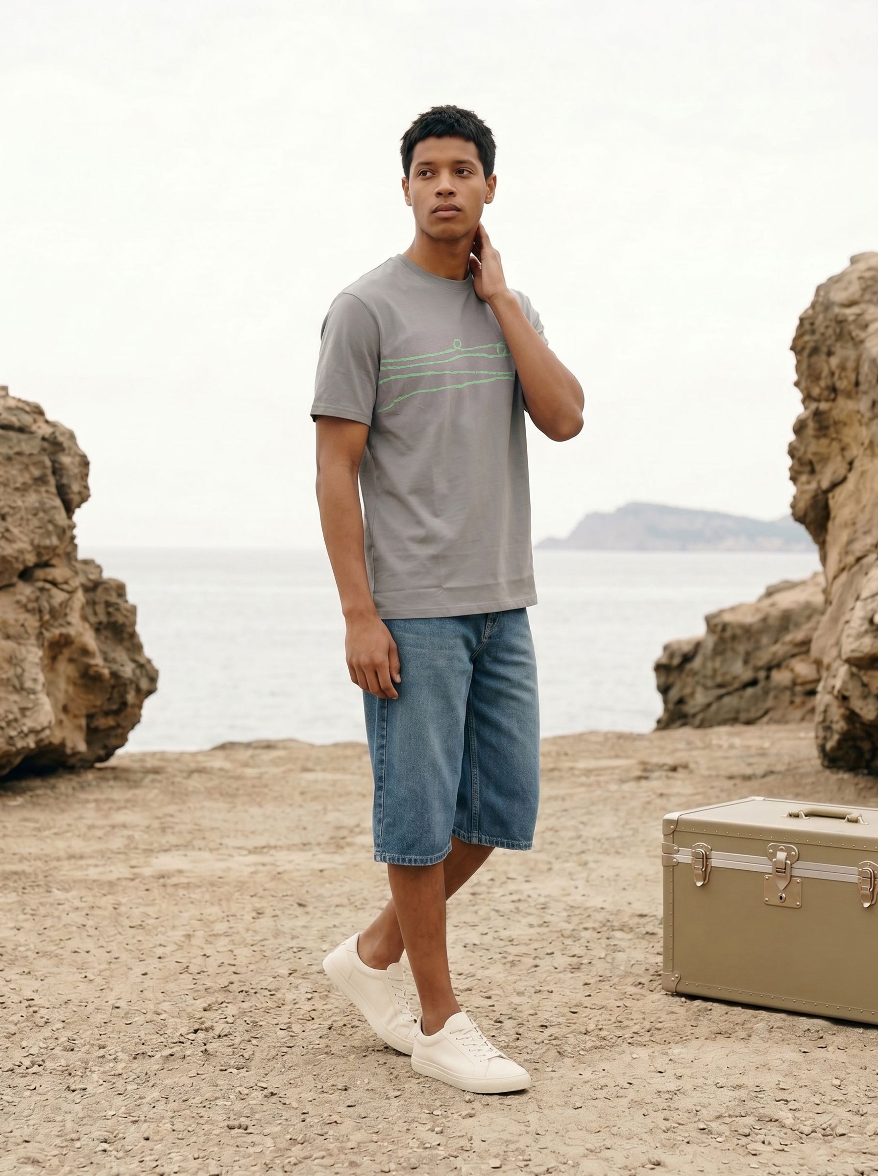 Men's Jersy 180 Gsm Grey Regular Fit T Shirt