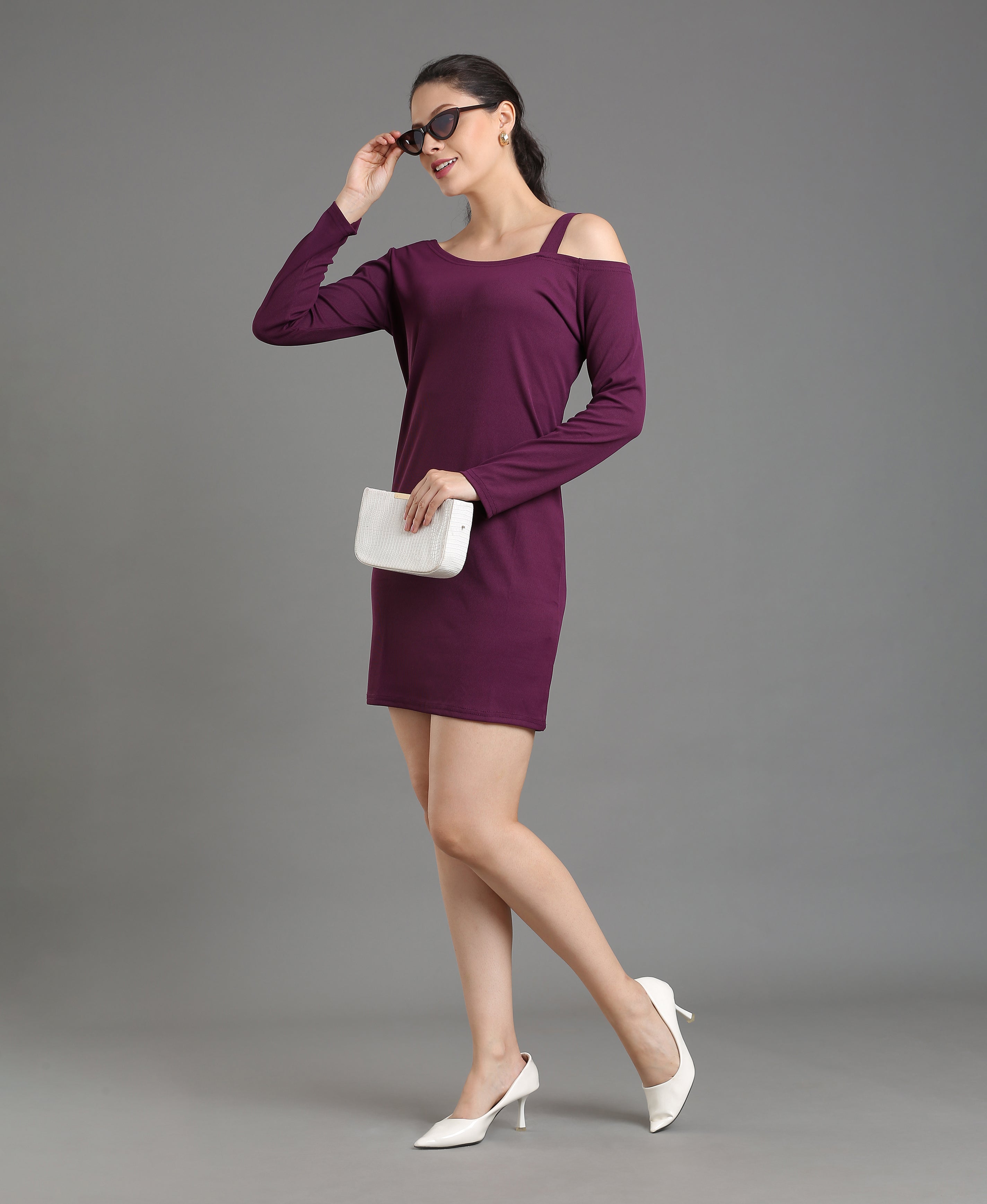 Wine Rib Round Dress