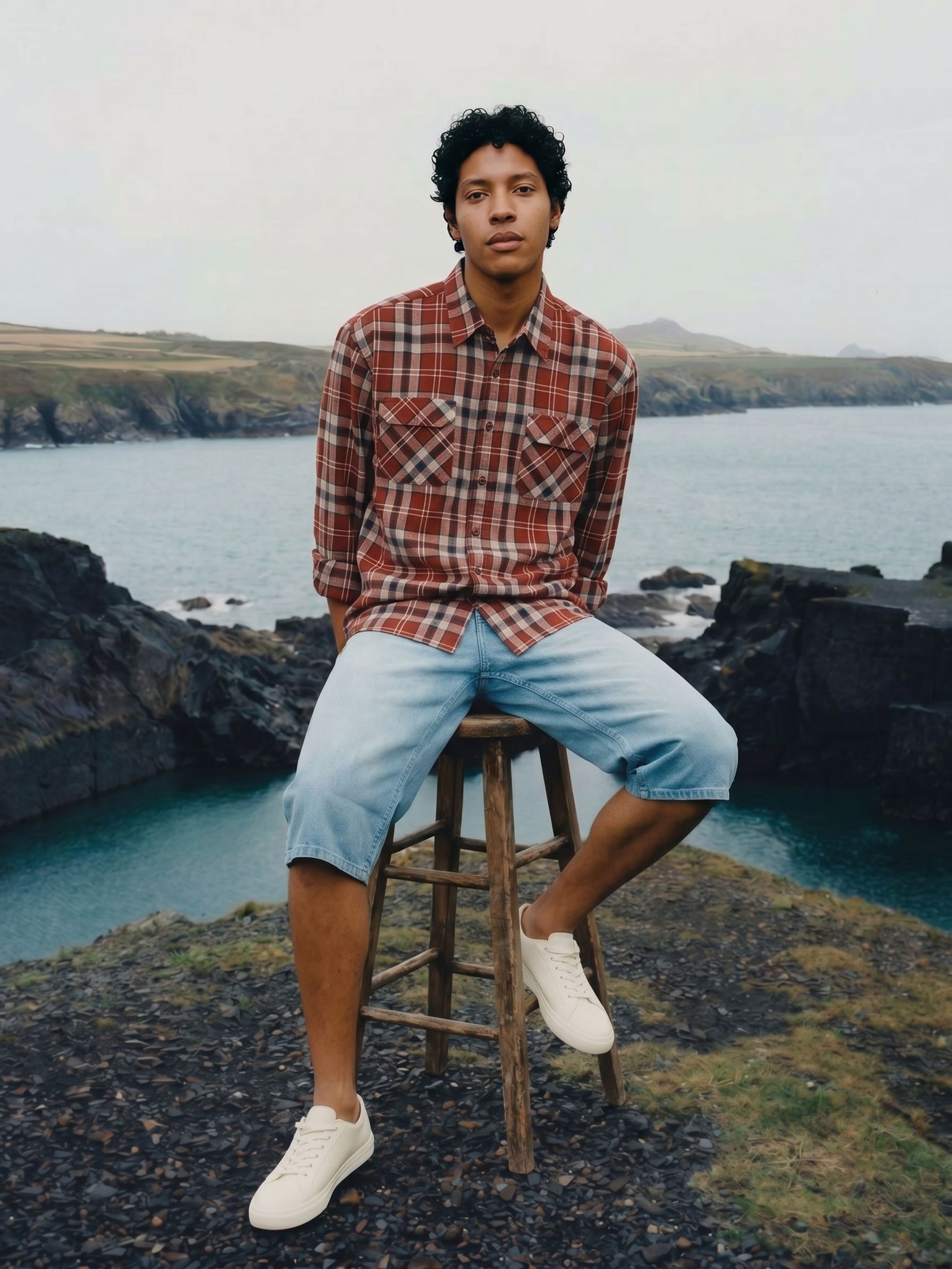 Men's  Rust Oversized Fit Shirt