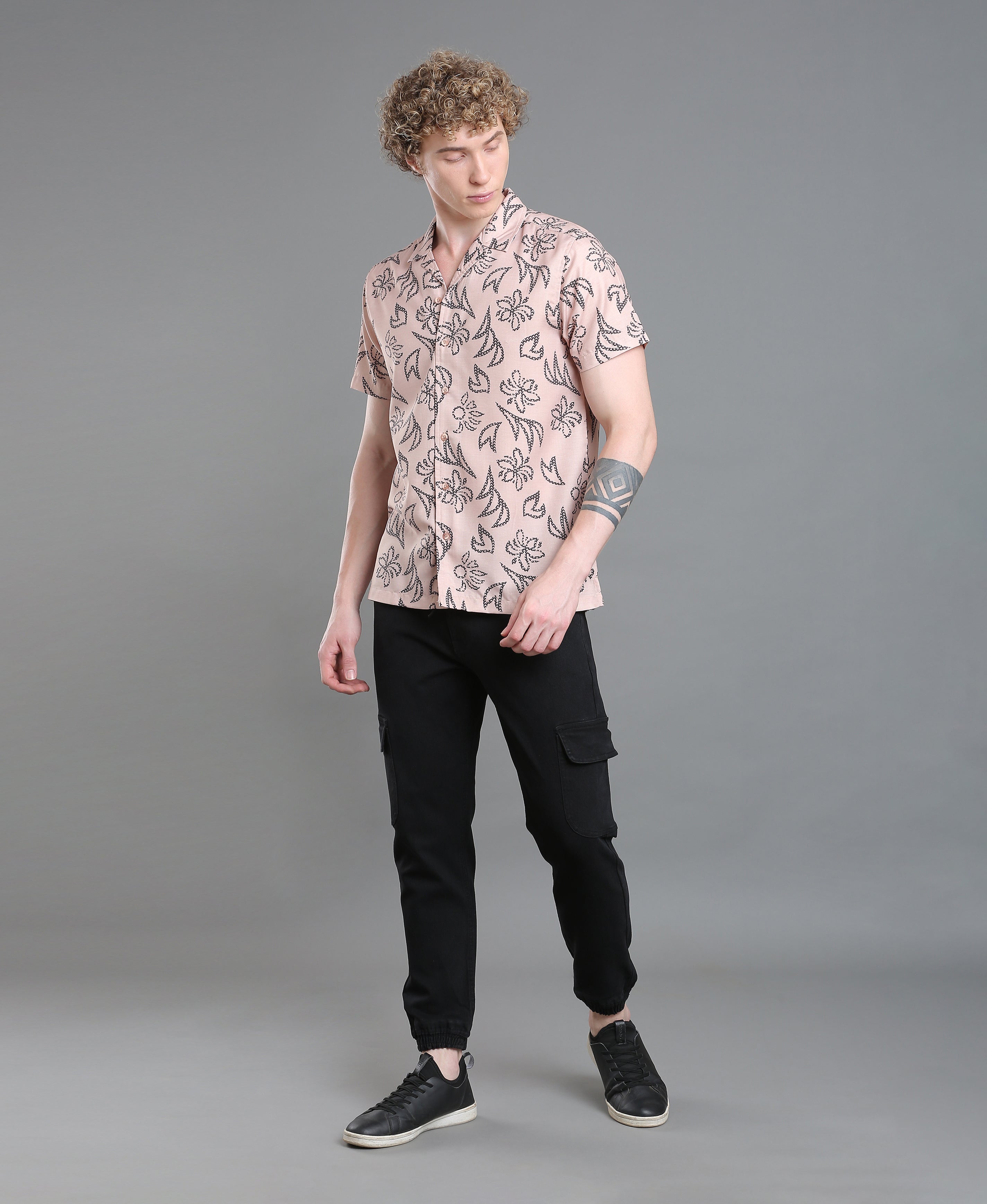 Onyx Print Drop Shoulder Shirt