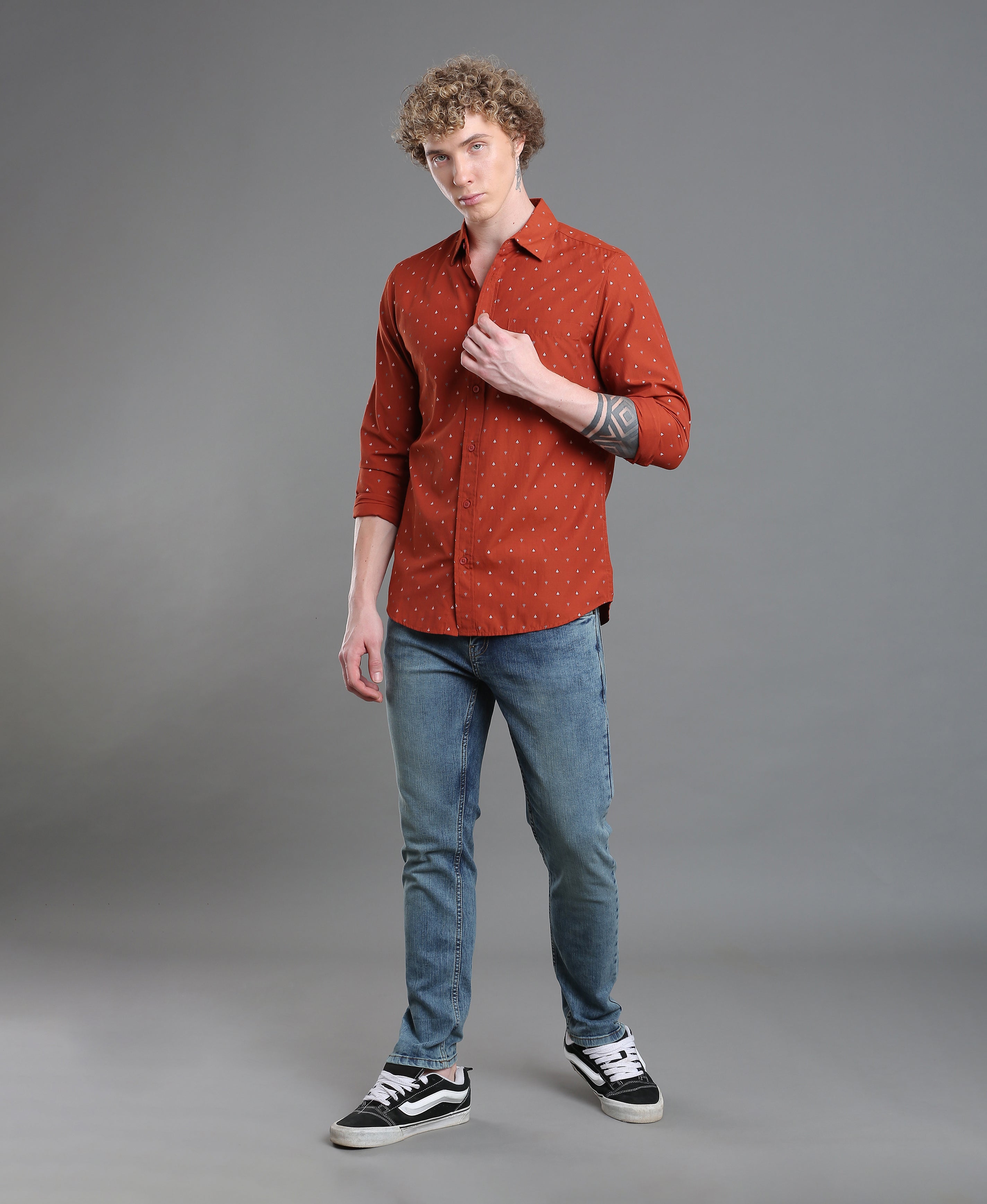 Copper Print Tailored Shirt