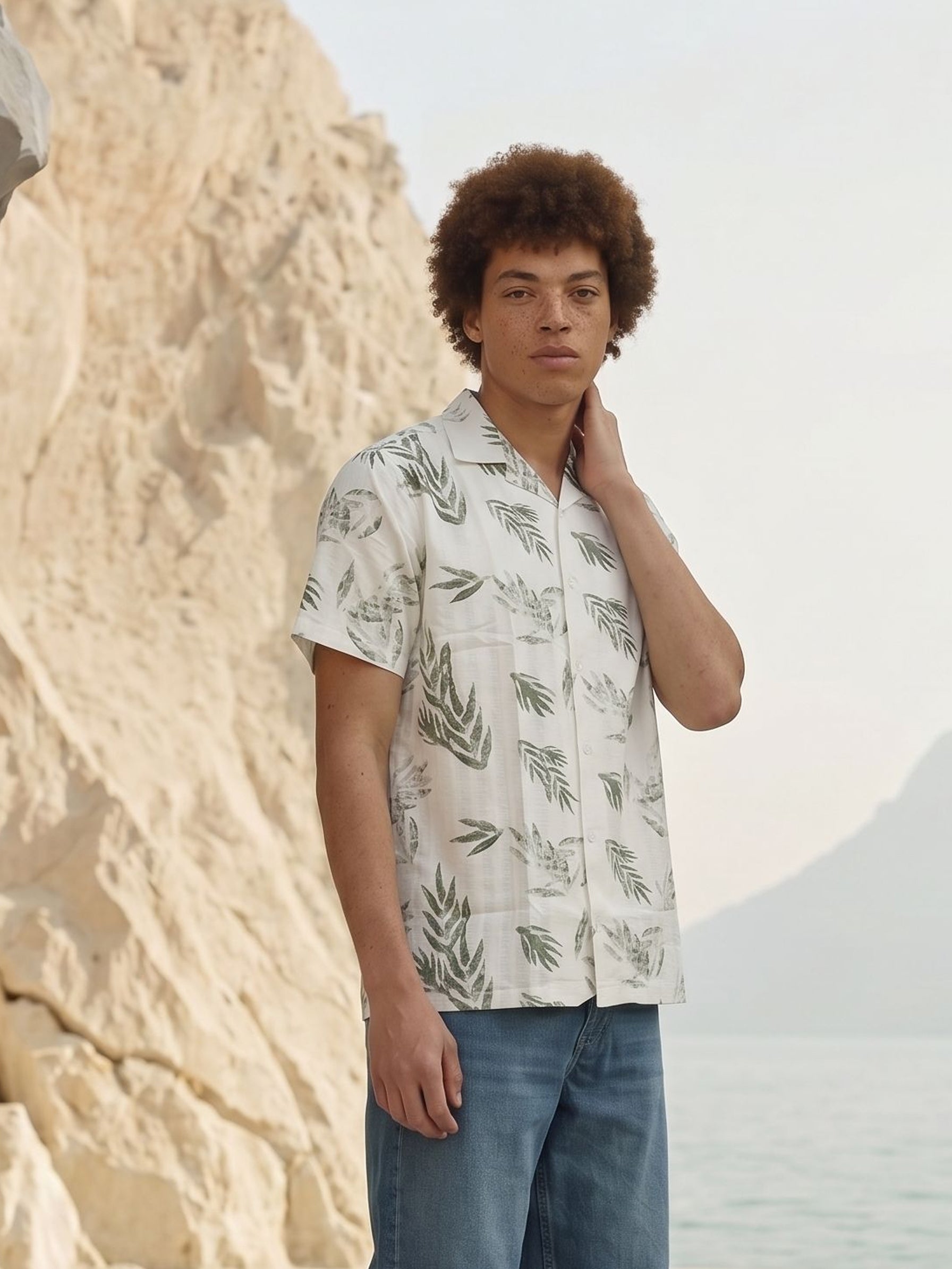 Men's G-Star  Green Regular Fit Shirt