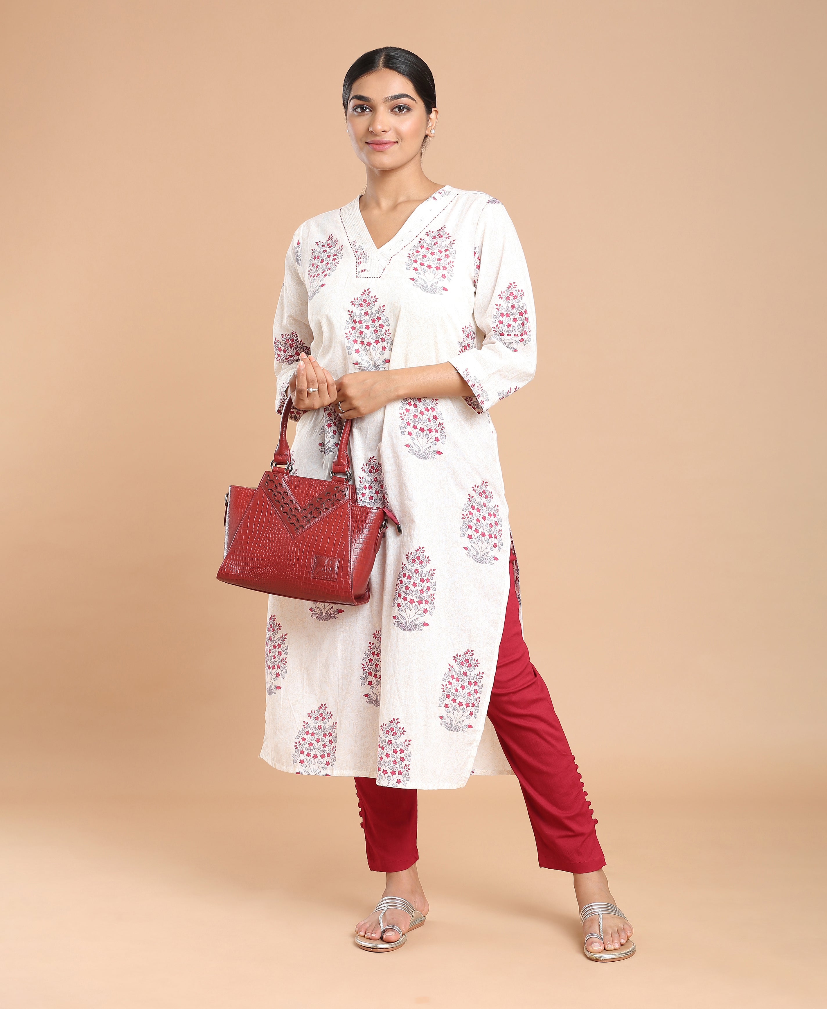 Ivory Straight Cotton Kurti