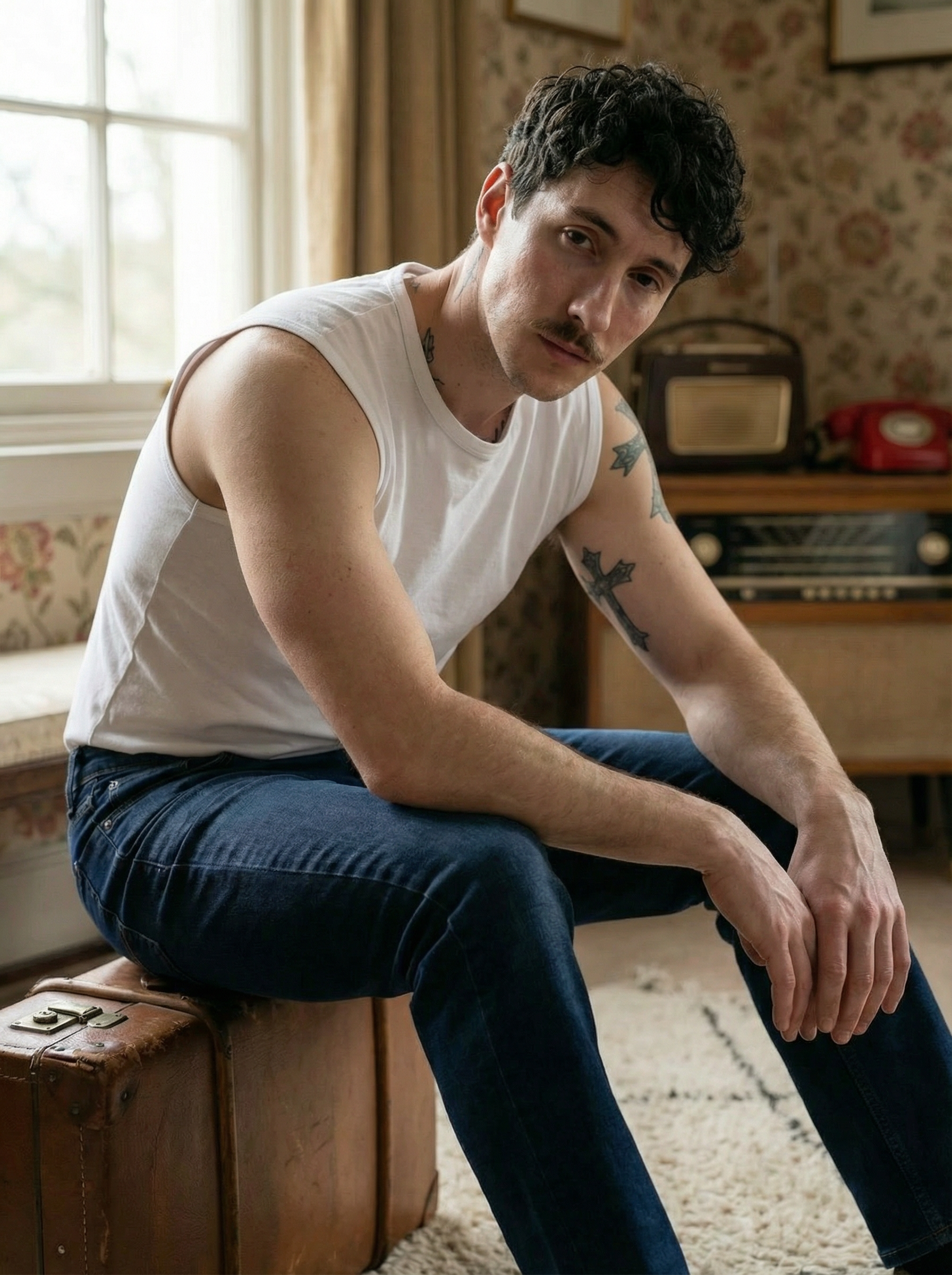 Carrot Cotton Poly Elastane Jeans — Dark Blue Wash