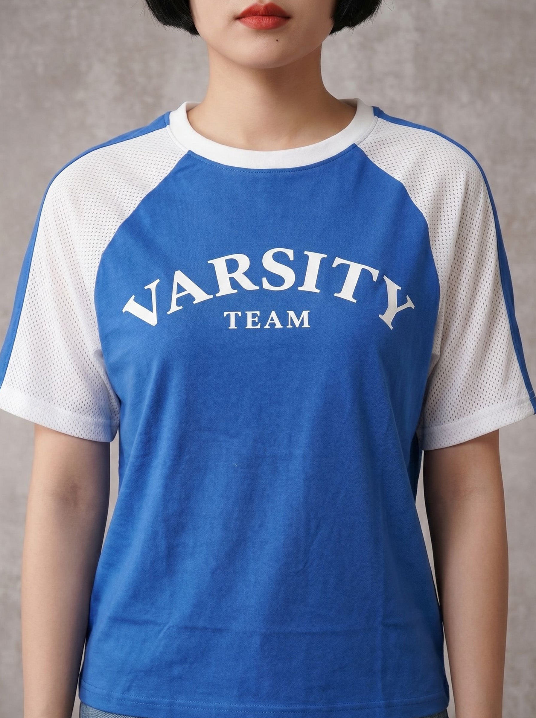 Women's Cotton Blue Oversized Fit T Shirt