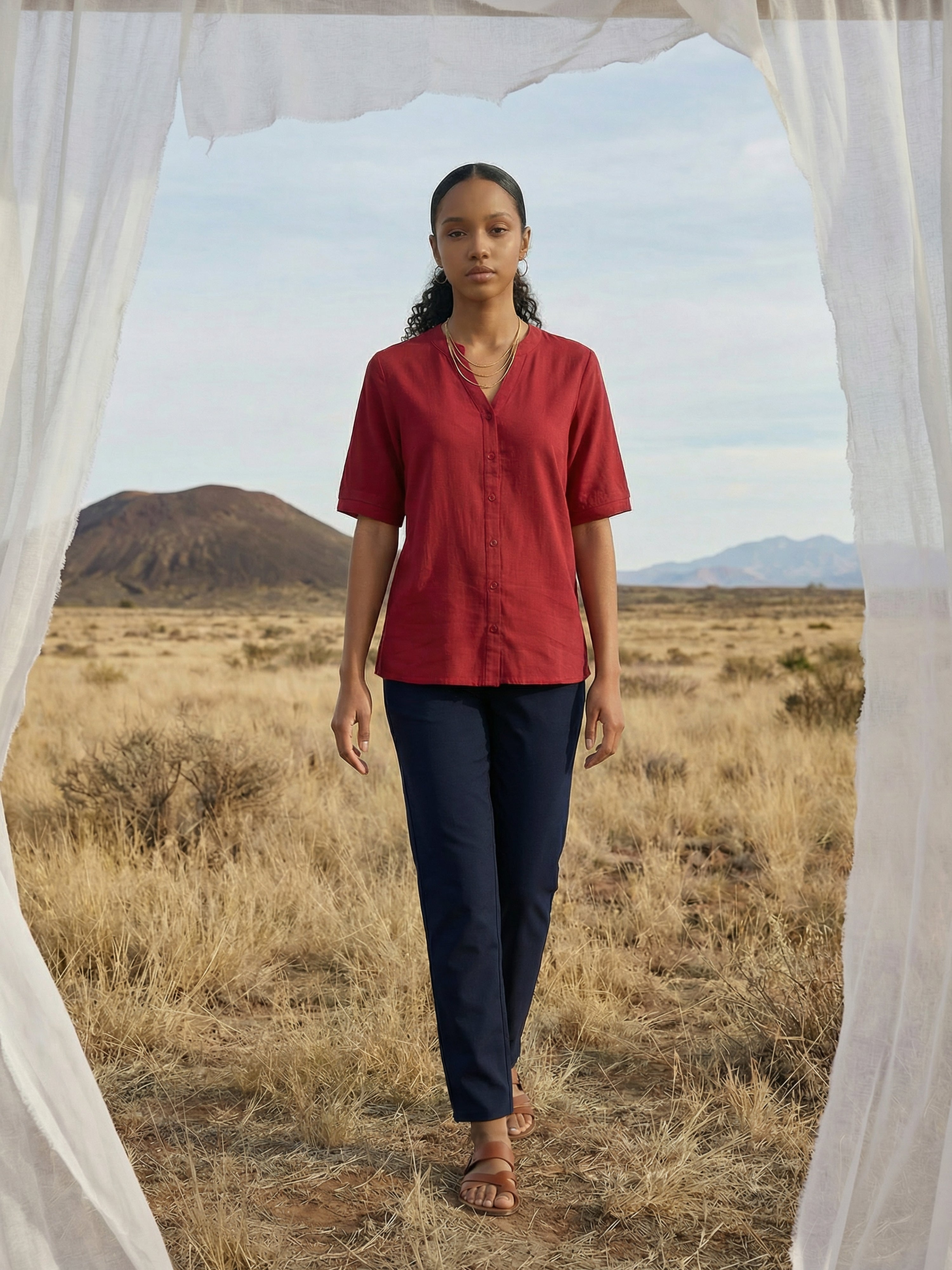 Navy Rayon Modal Pencil Fit Women’s Bottom