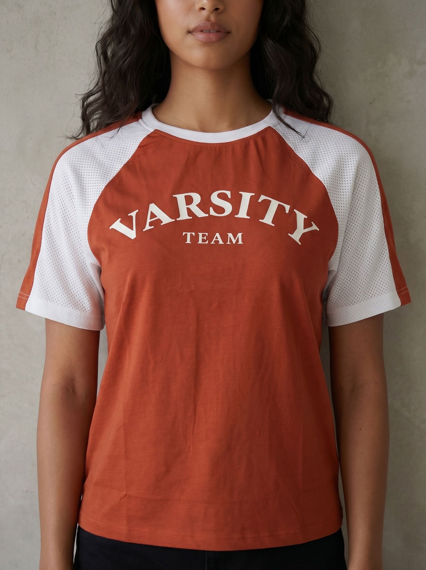 Women's Cotton Rust Brown Oversized T Shirt