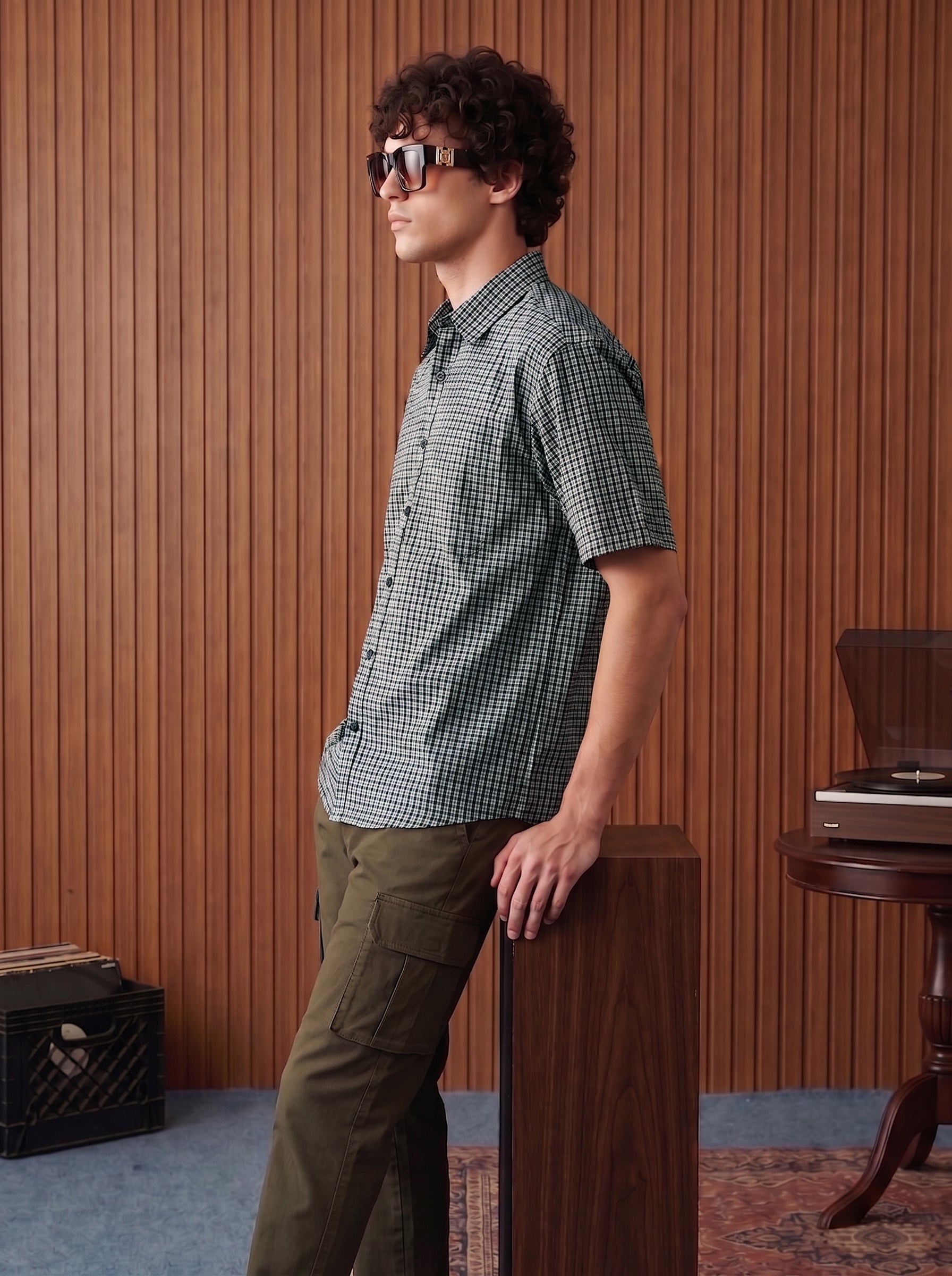 Men's Black Oversized Fit Shirt