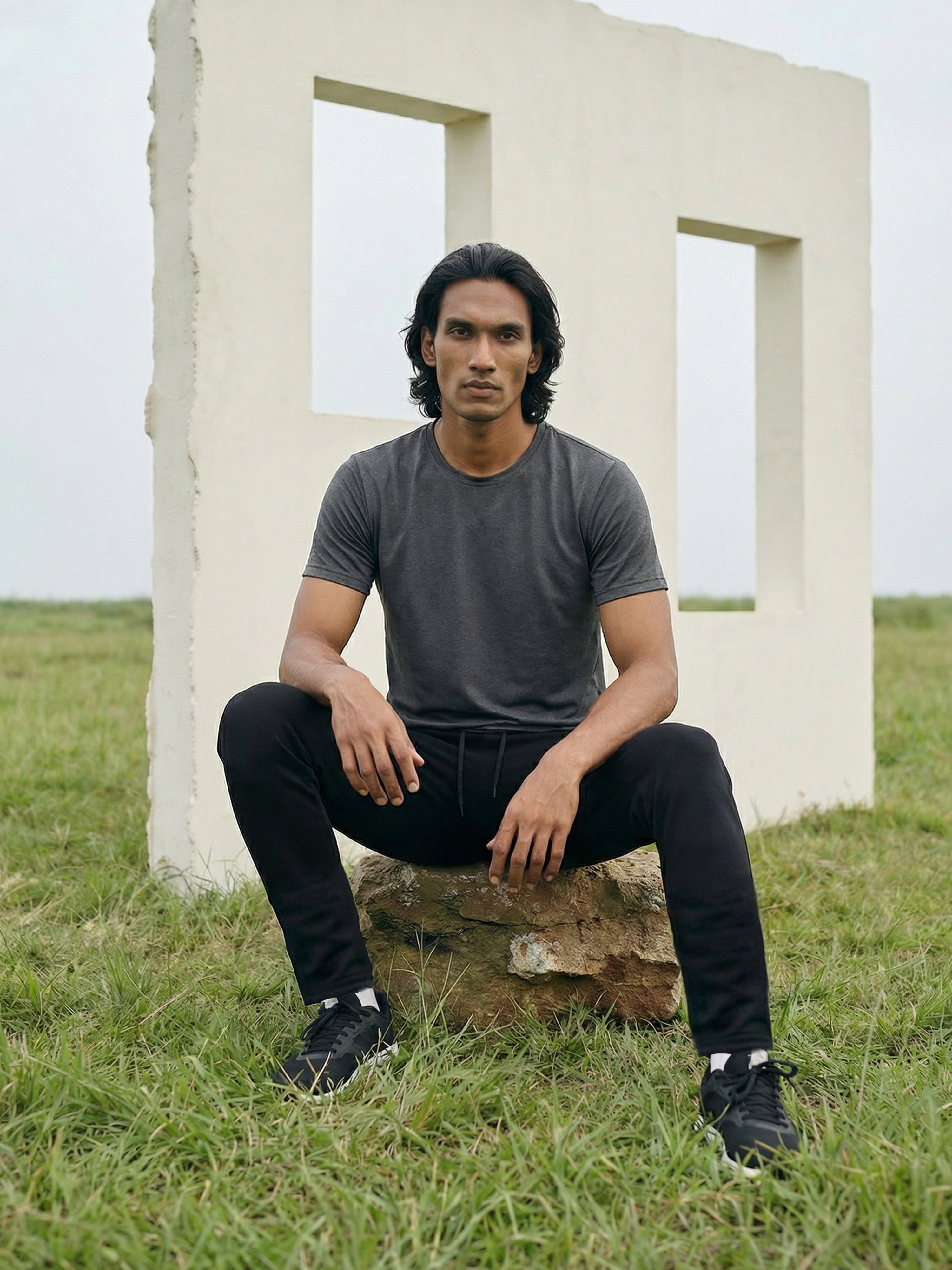 Mouse Cotton Blended  Track Pant For Male