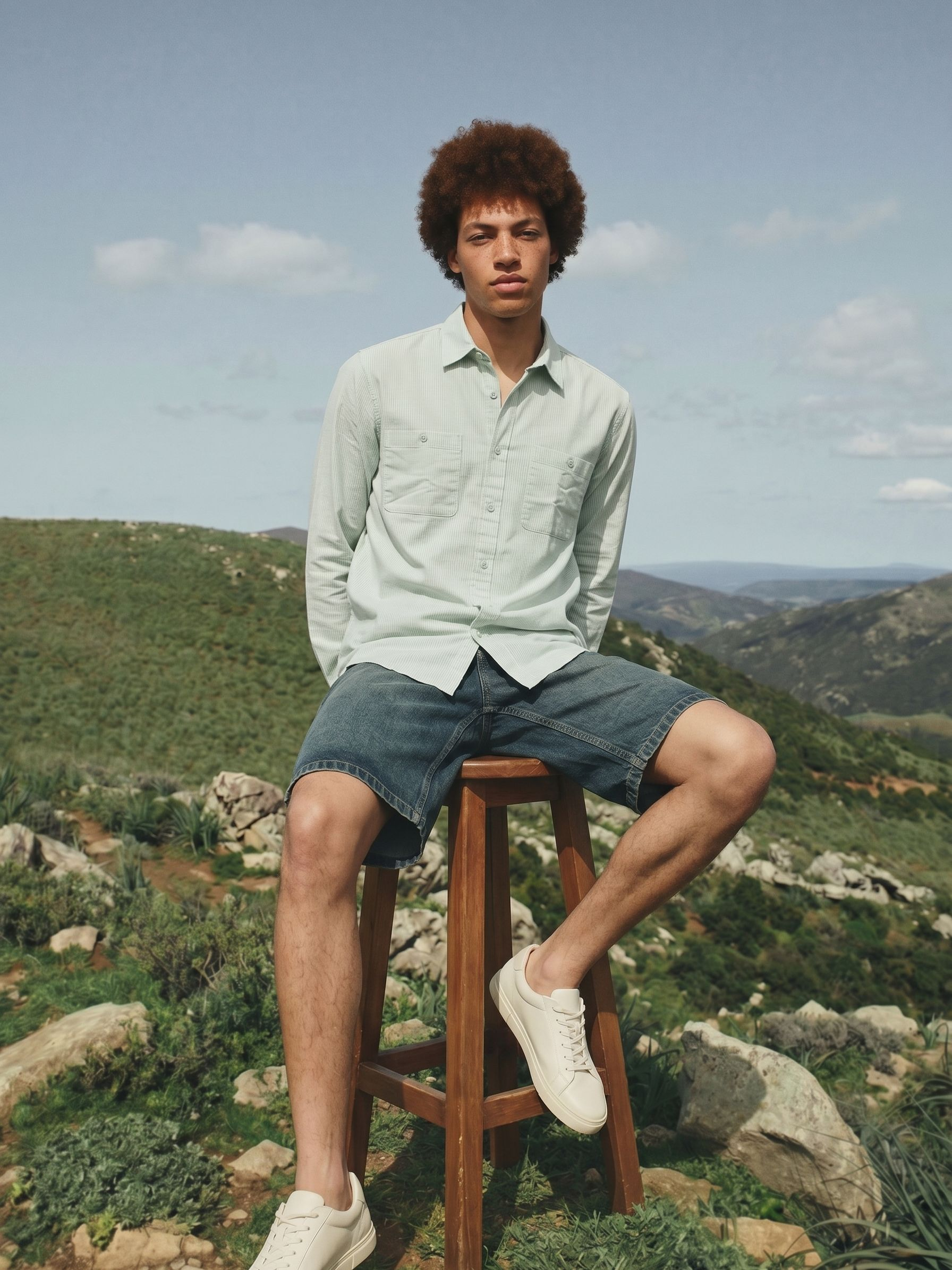 Men's Green Oversized Fit Shirt