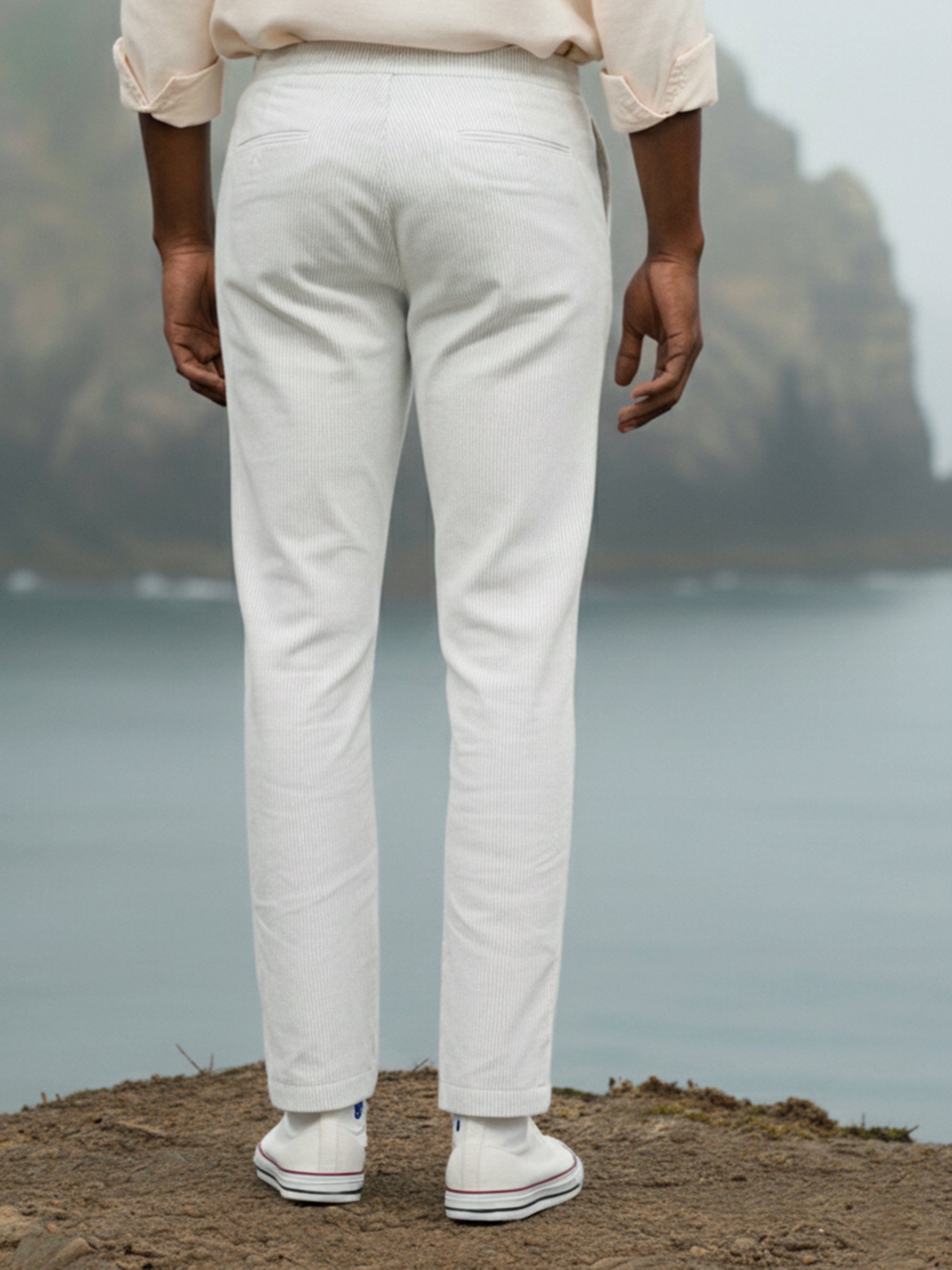 Ivory Veil Fold Men's Jogger