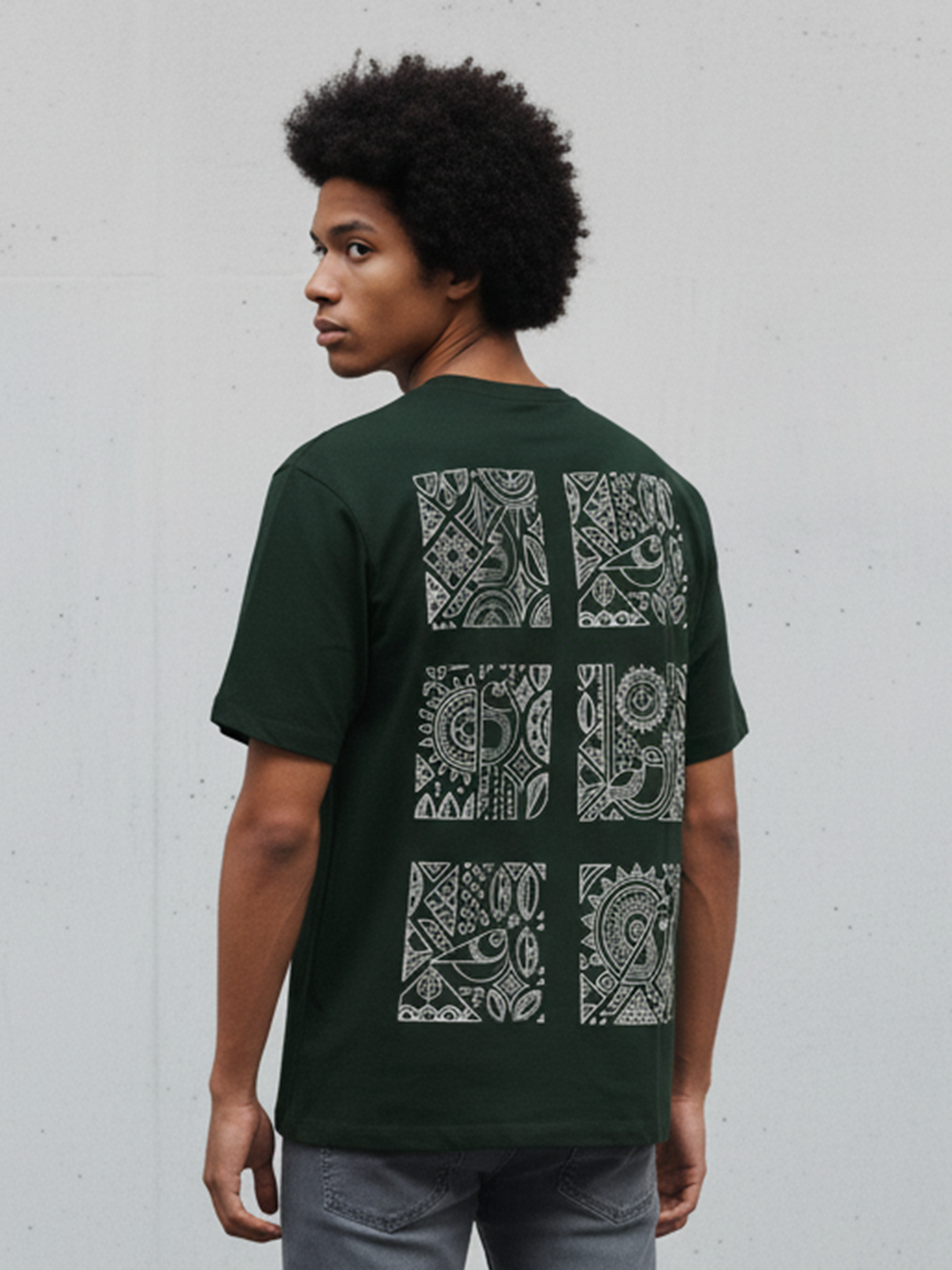 Men’s Dark Green Aura Relax T-Shirt