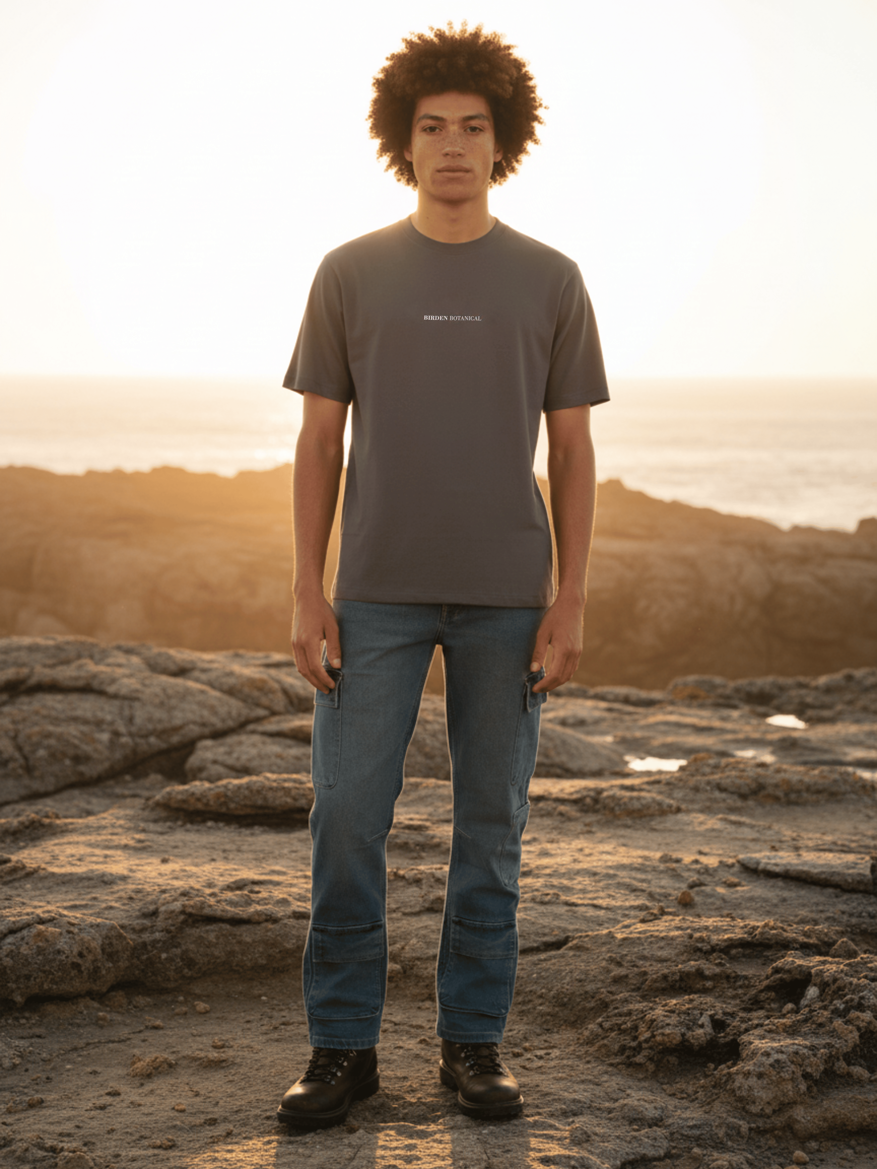 Men’s Mud Brown Line Relax Polo