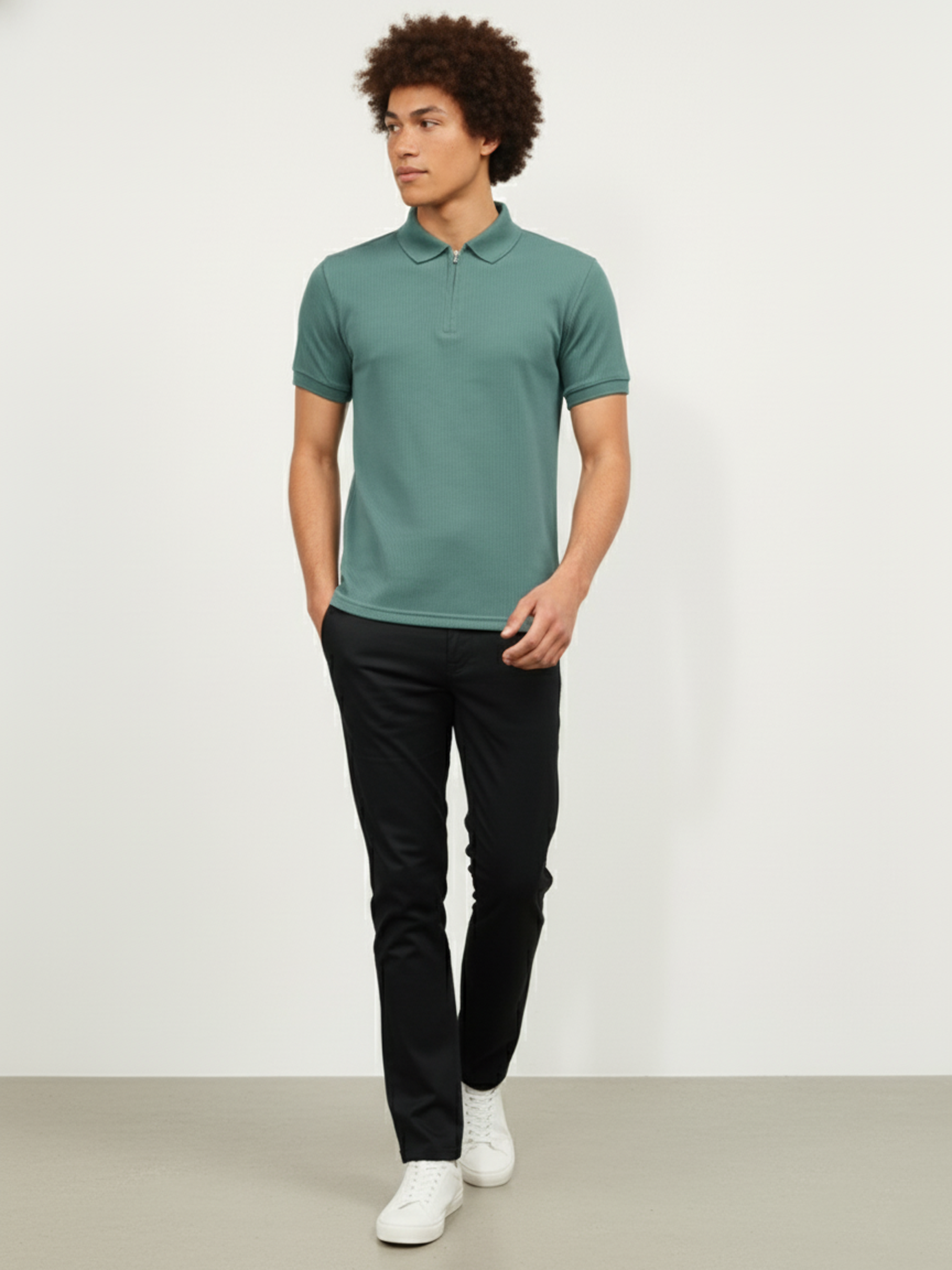 Men’s Sage Green Crest Relax Polo