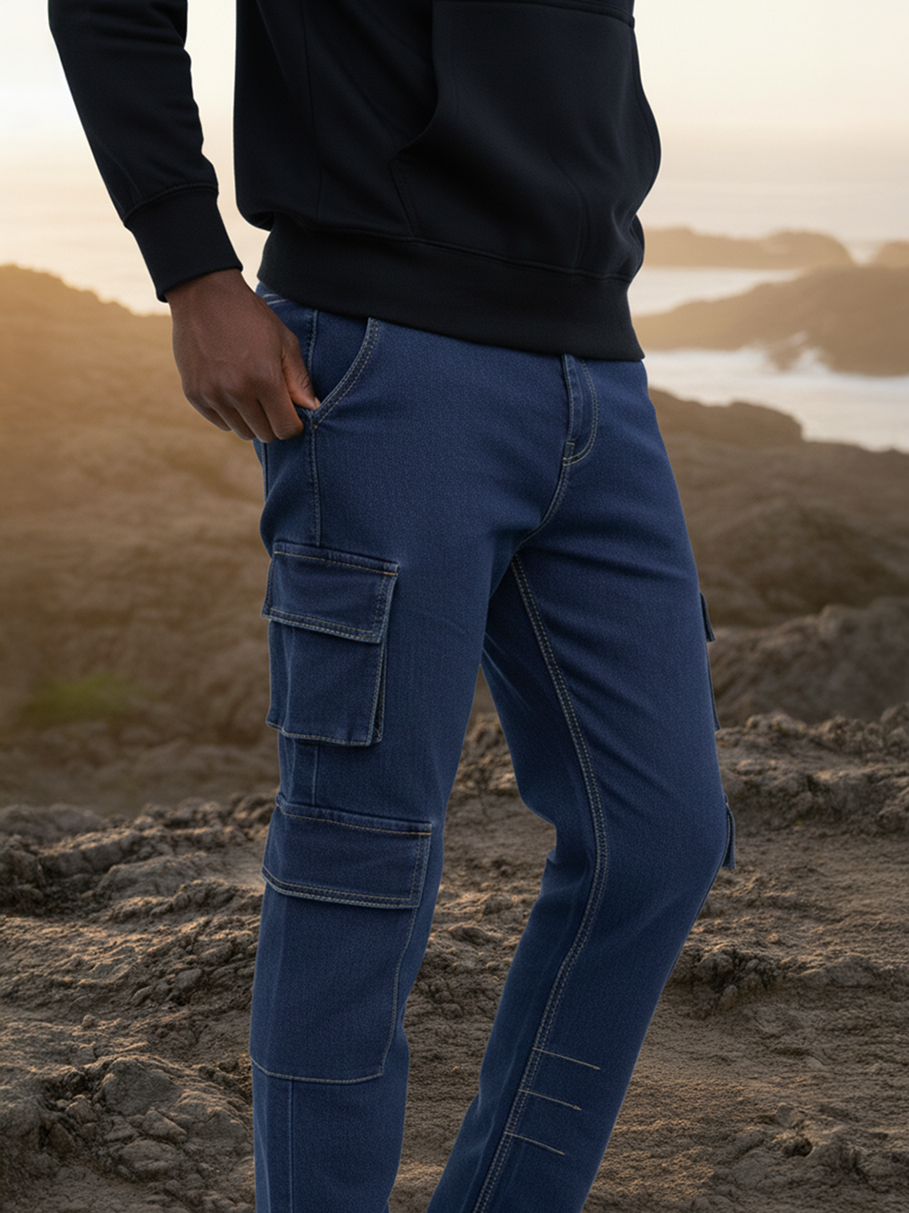 Blue Form Mens Cargos