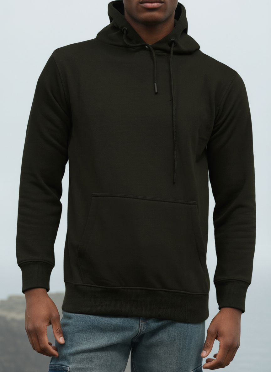 Men’s Bottle Green Line Hoodies