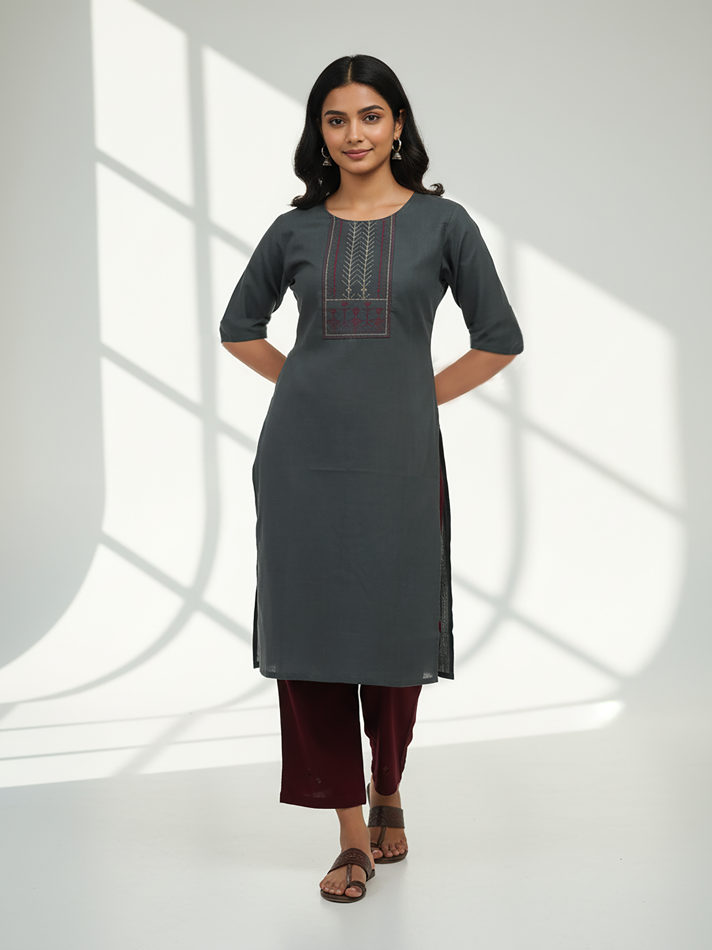 Women’s Dark Grey Aura Kurti