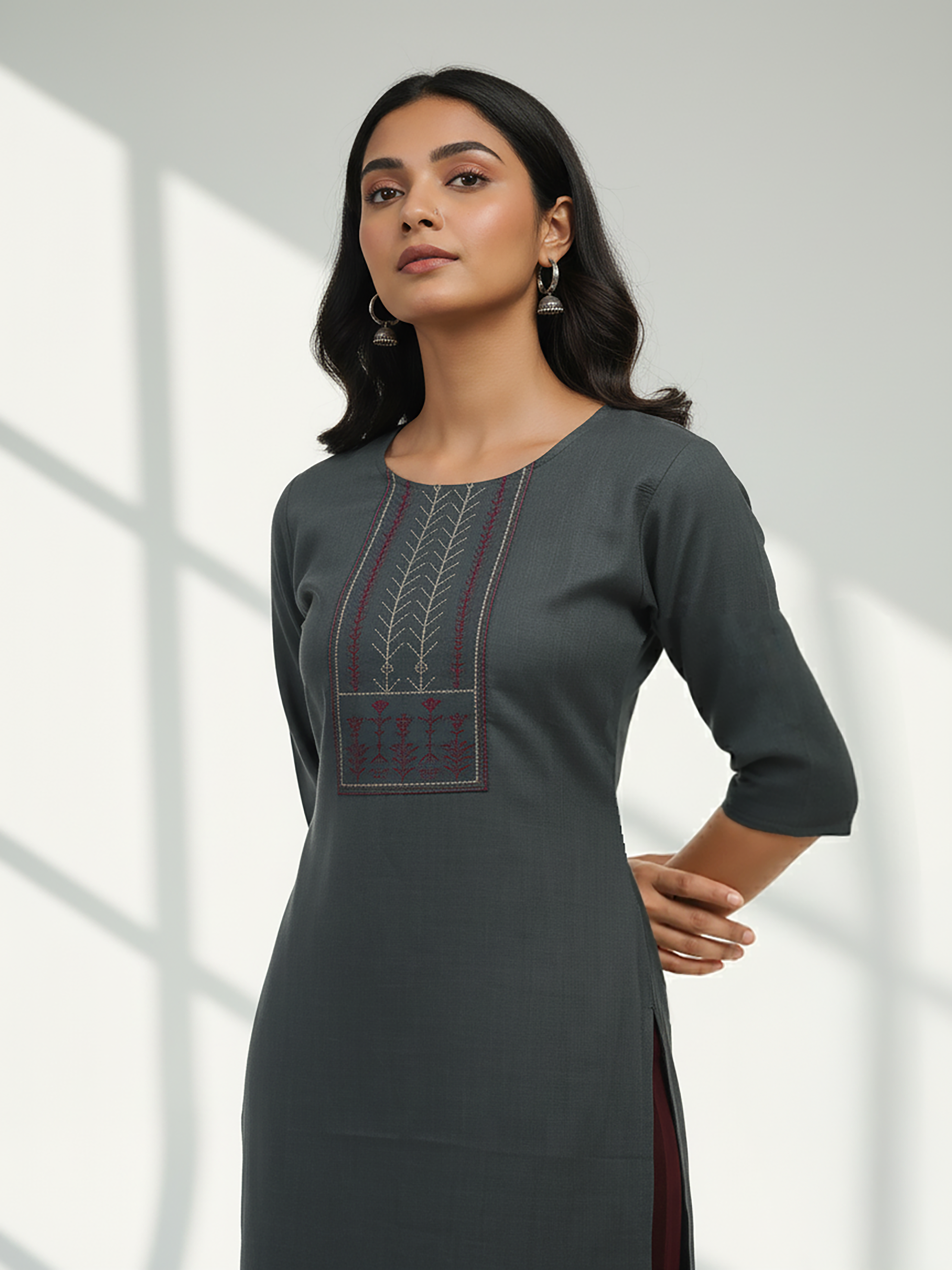Women’s Dark Grey Aura Kurti