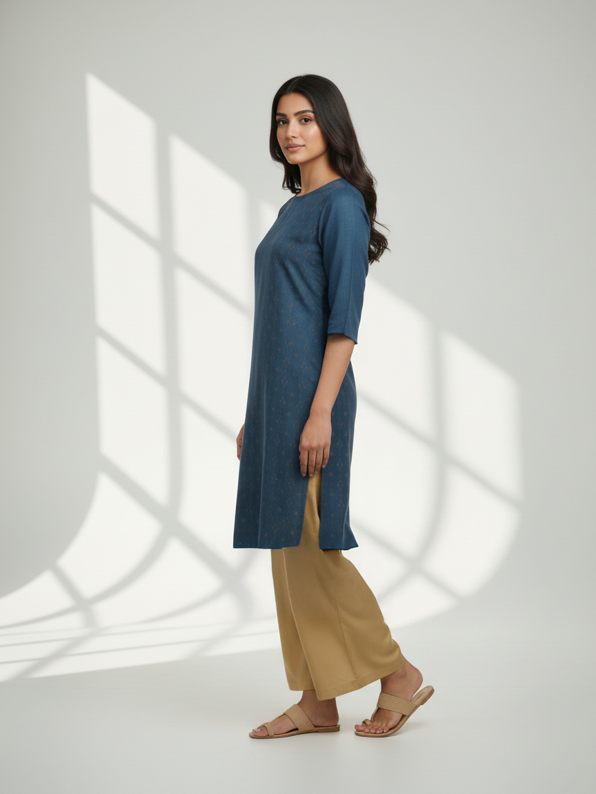 Women’s Denim Blue Aura Kurti
