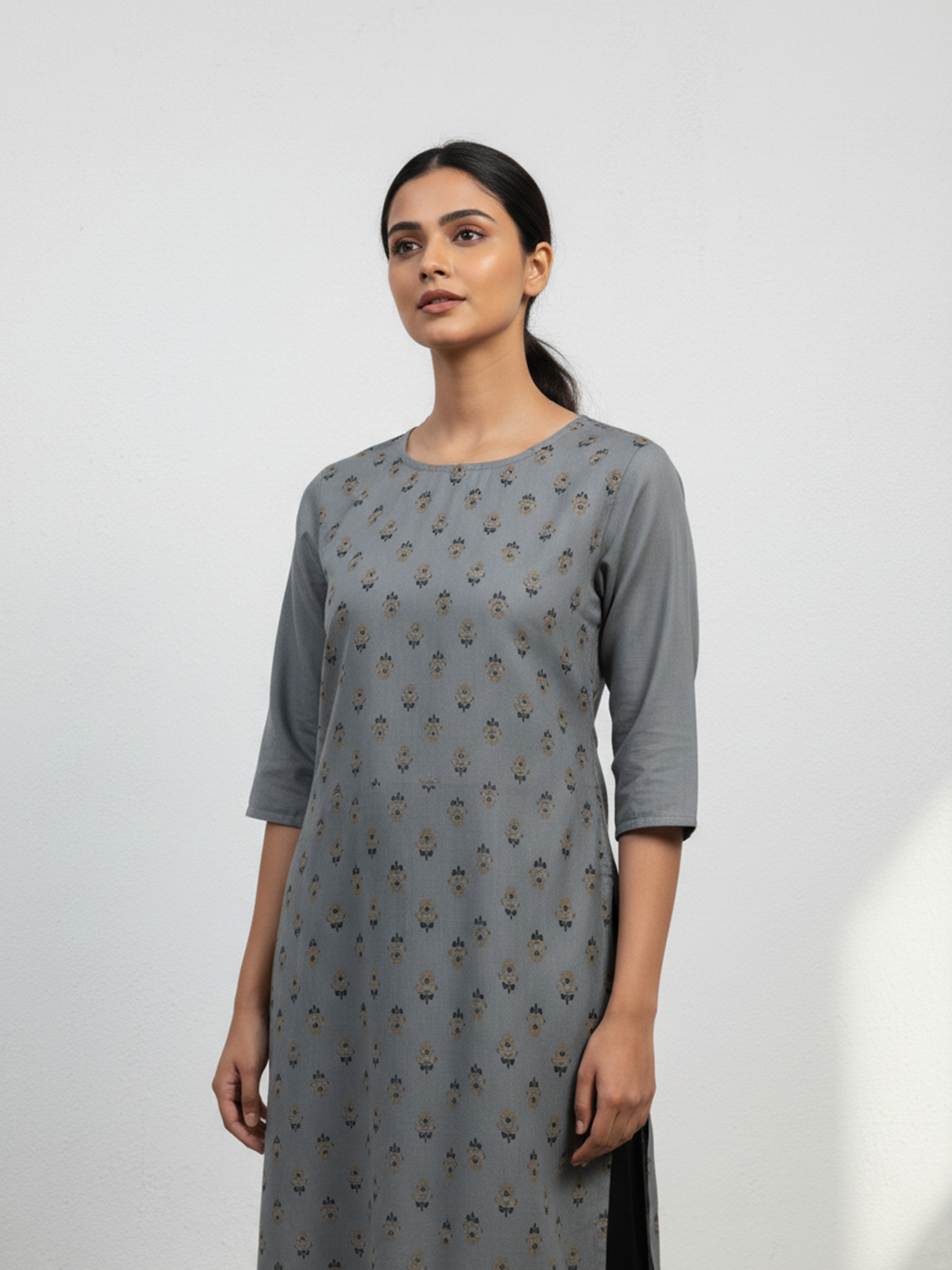 Women’s Light Grey Calm Kurti