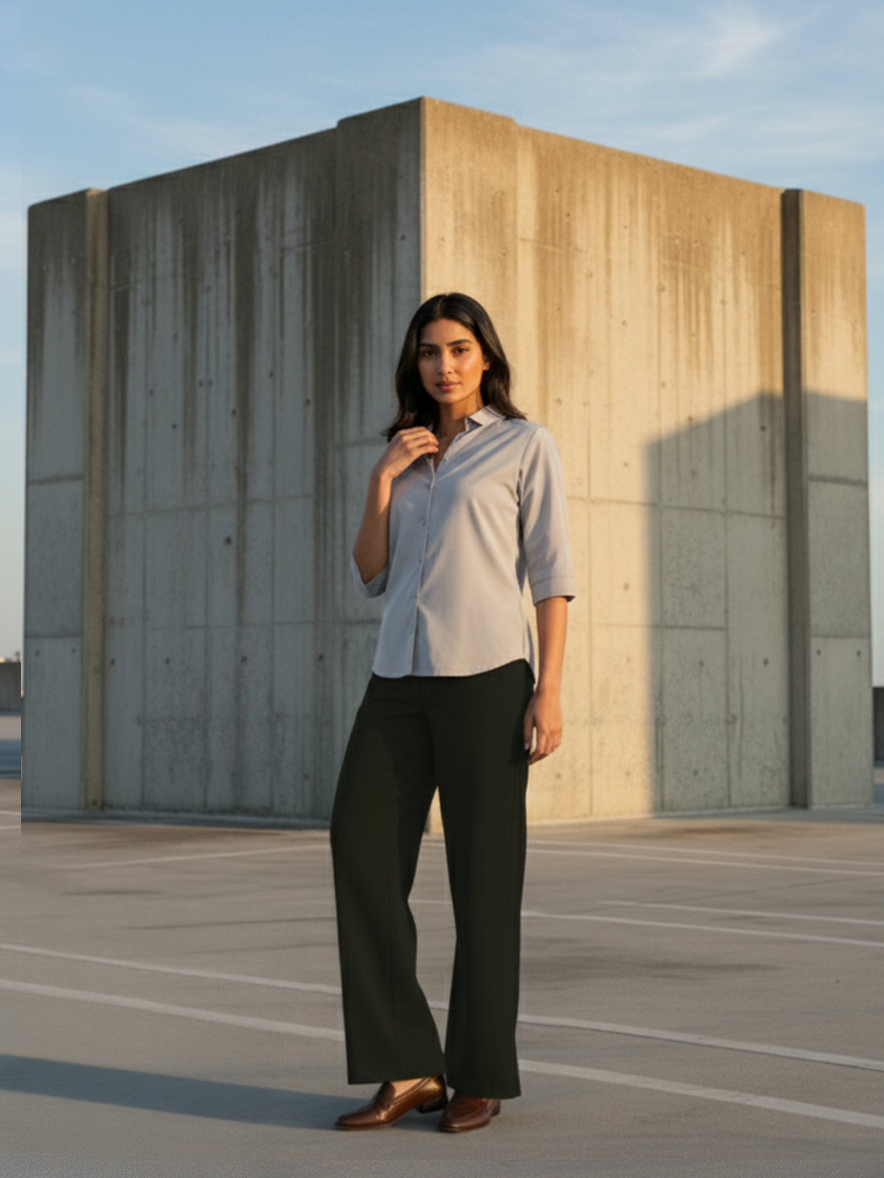 Women’s Light Grey Aura Relax Shirt