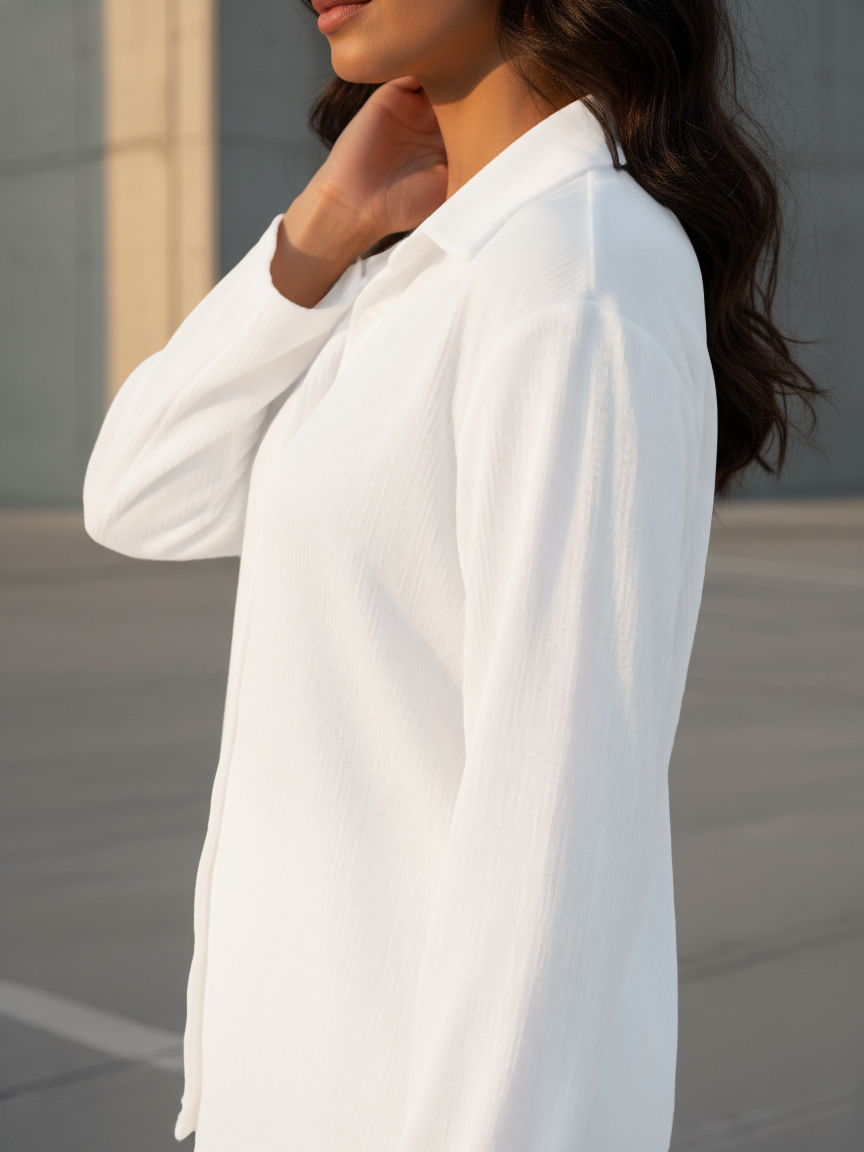 White Grace Knitted Co-Ord Set for Women