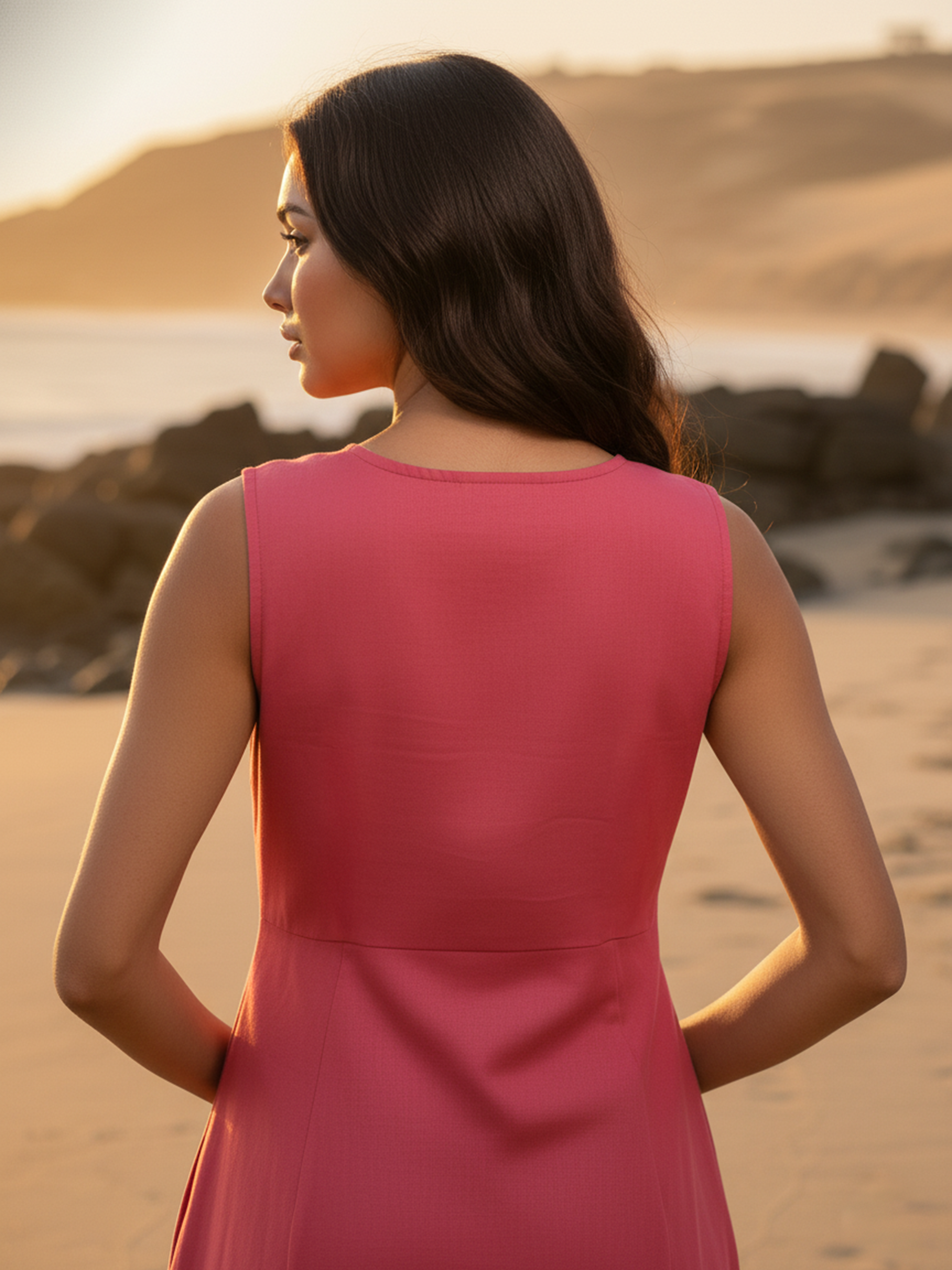 Women’s Peach Calm Flare Dress