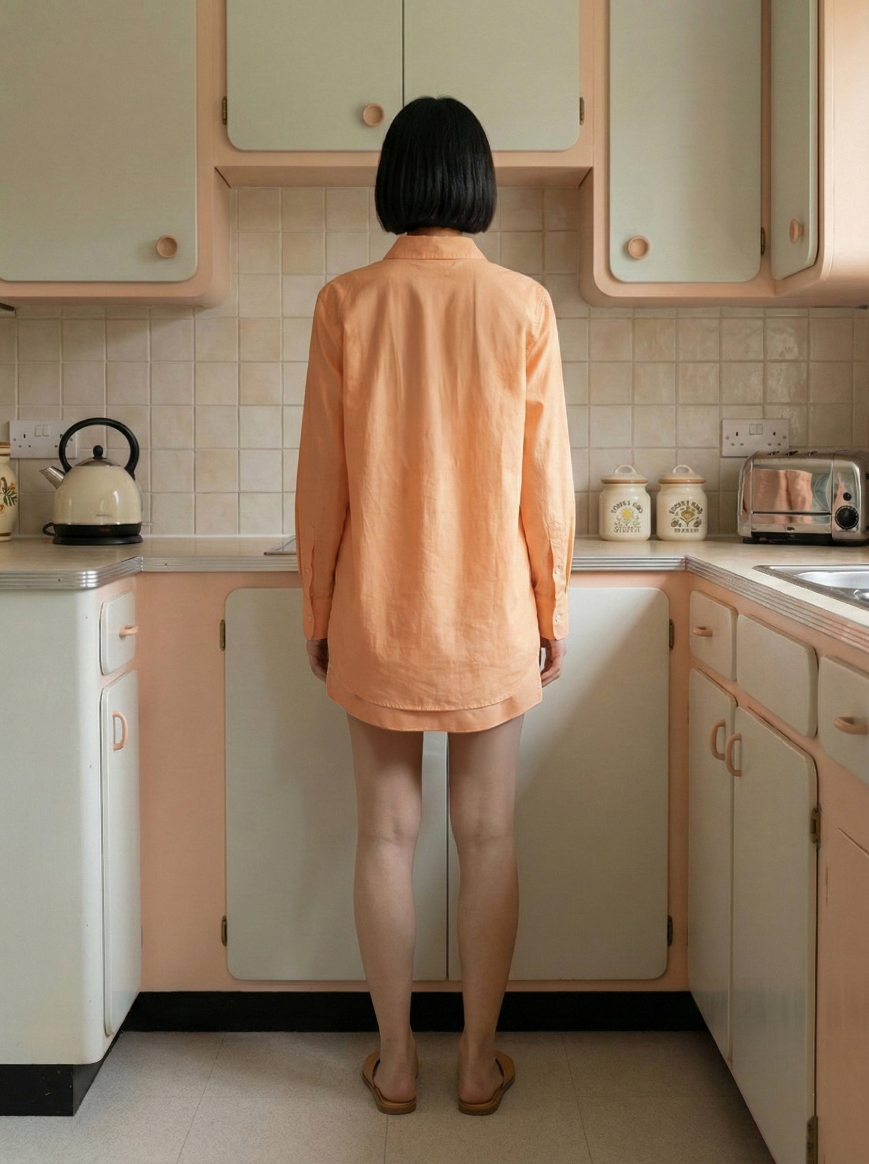 Women's Coral Cotton Flex , Lining Shirt with Collar Neck Neck